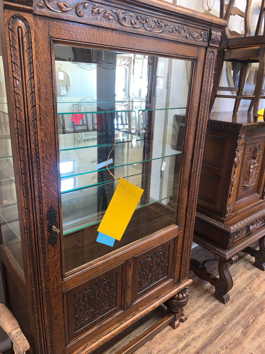 Spanish Oak China Cabinet