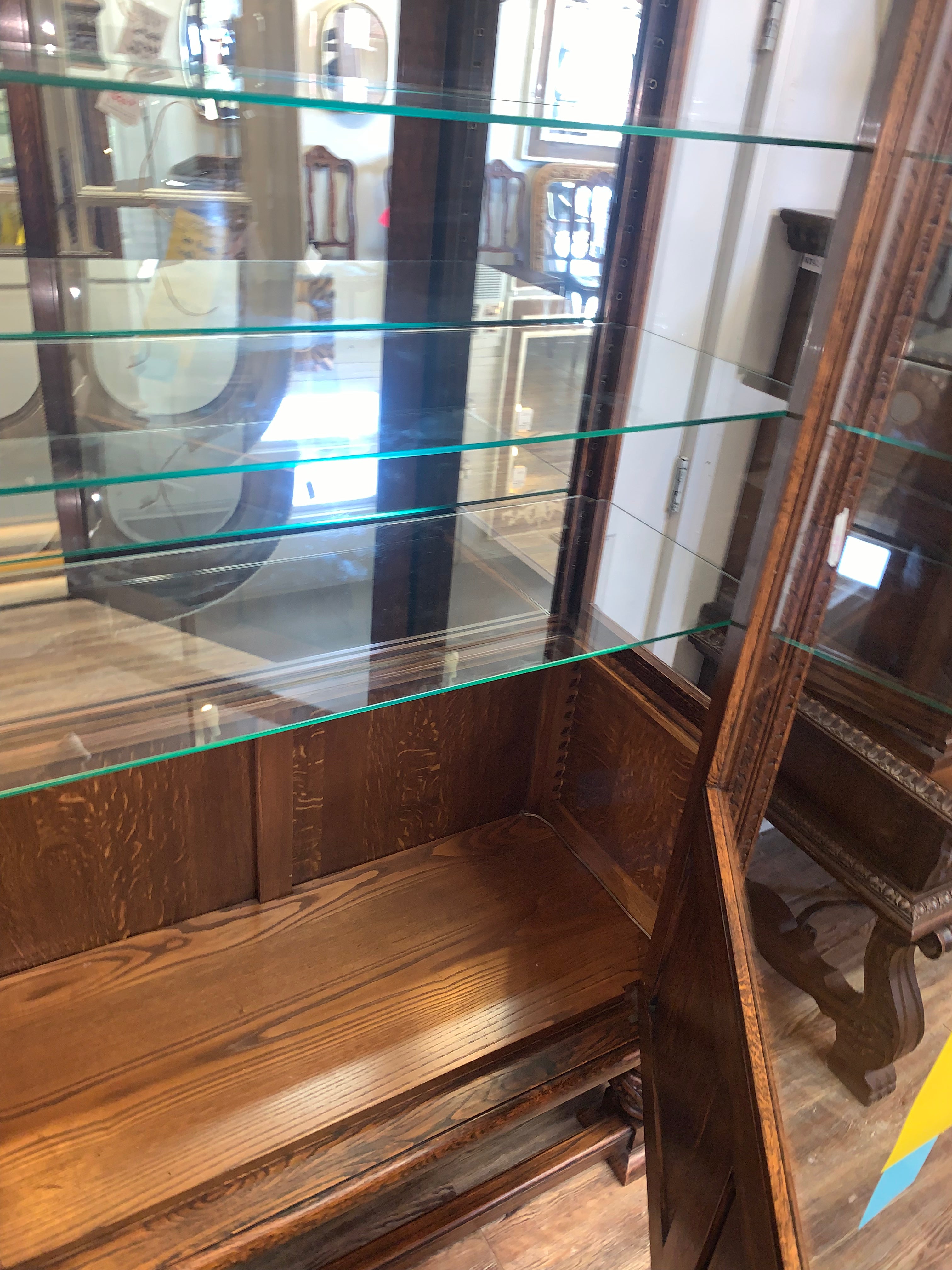 Spanish Oak China Cabinet