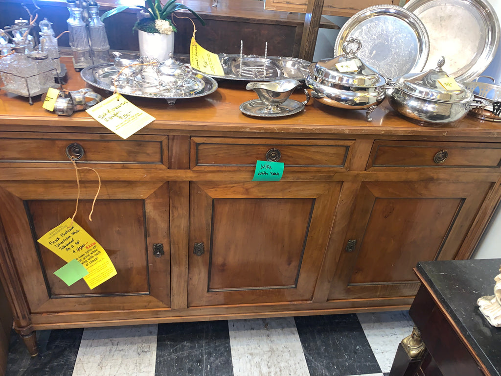 French Fruitwood Directoire Style Sideboard AS IS TOP