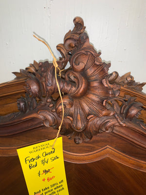 French Carved Bed 3/4 SIZE