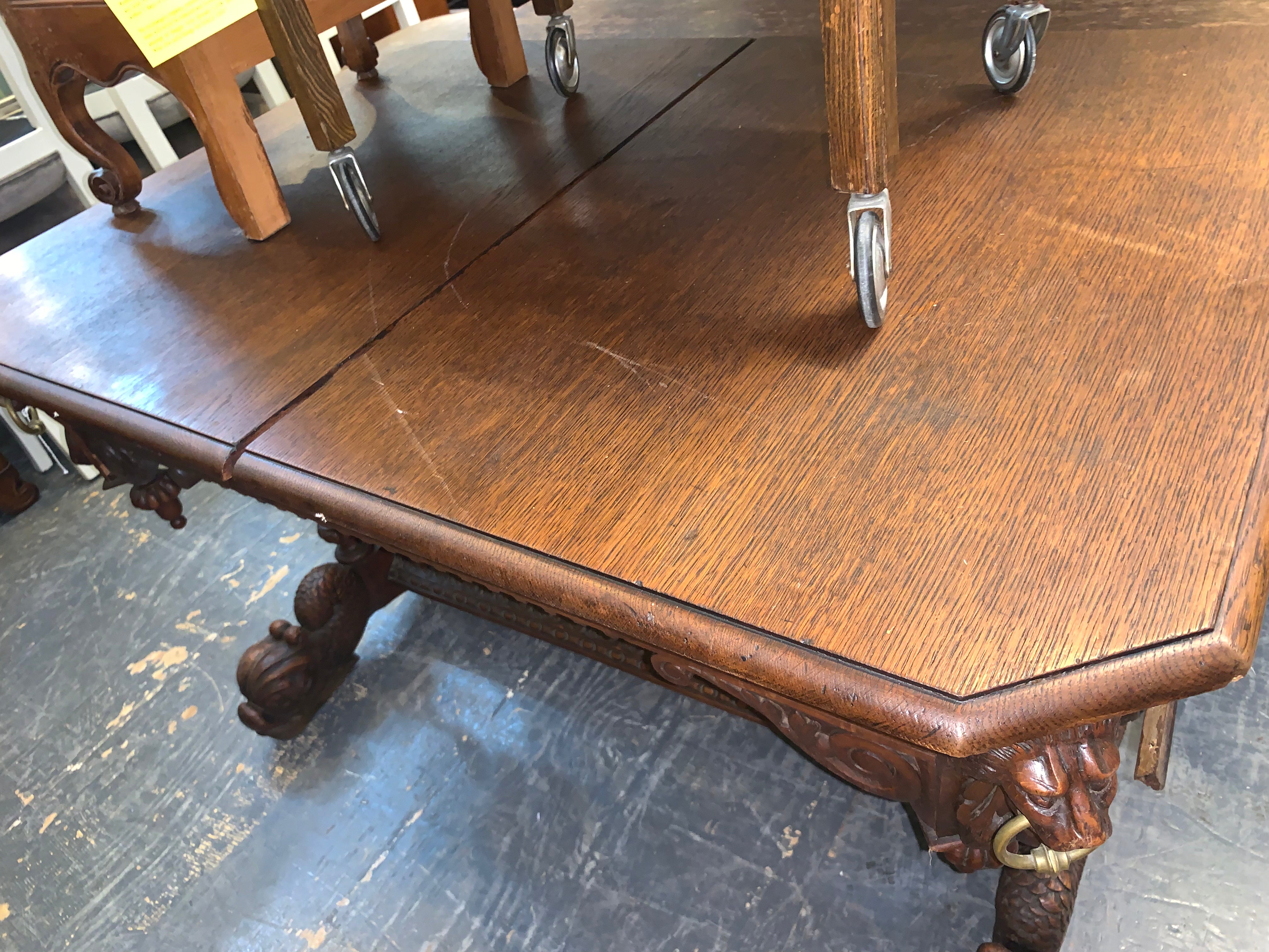 Antique Dolphin Desk from France AS IS