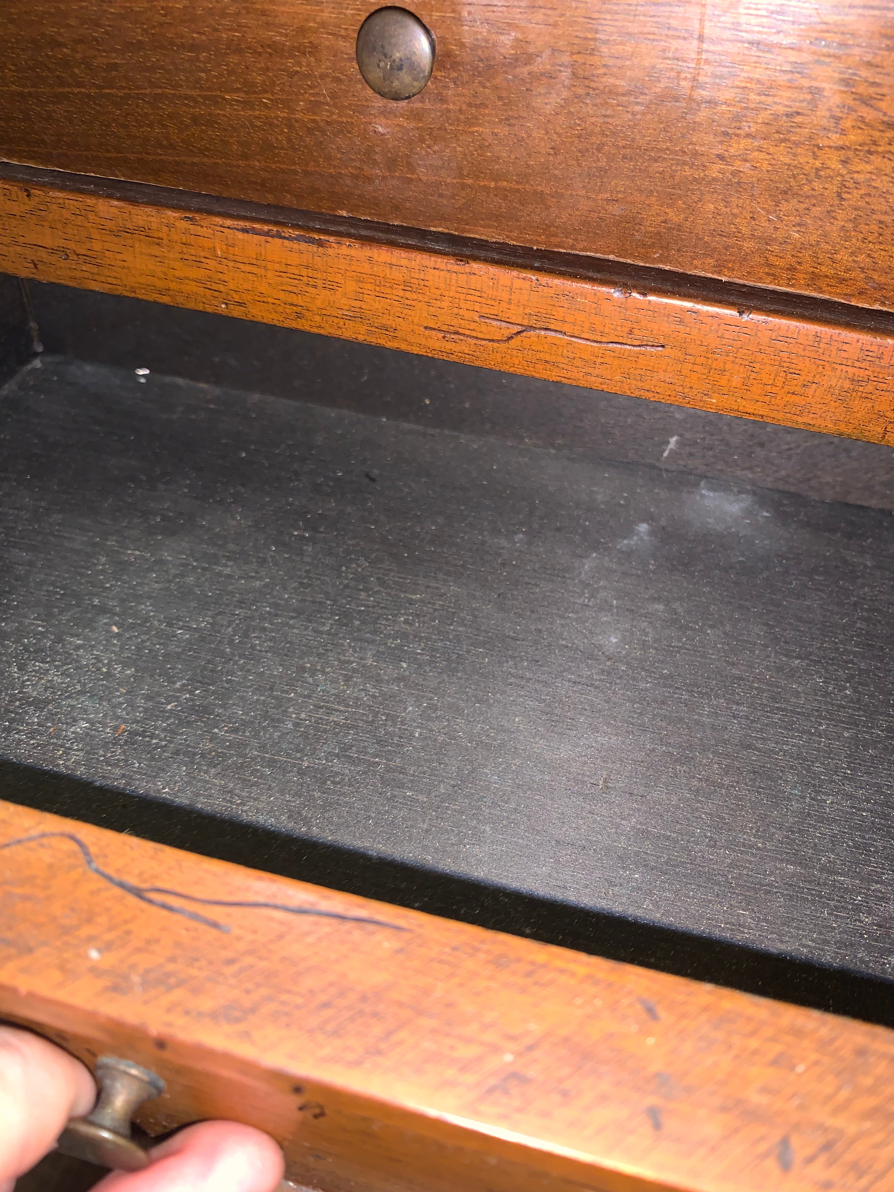 AS IS Pair French Marble Top Bedside Cabinets