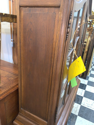 Vintage Oak French China Cabinet