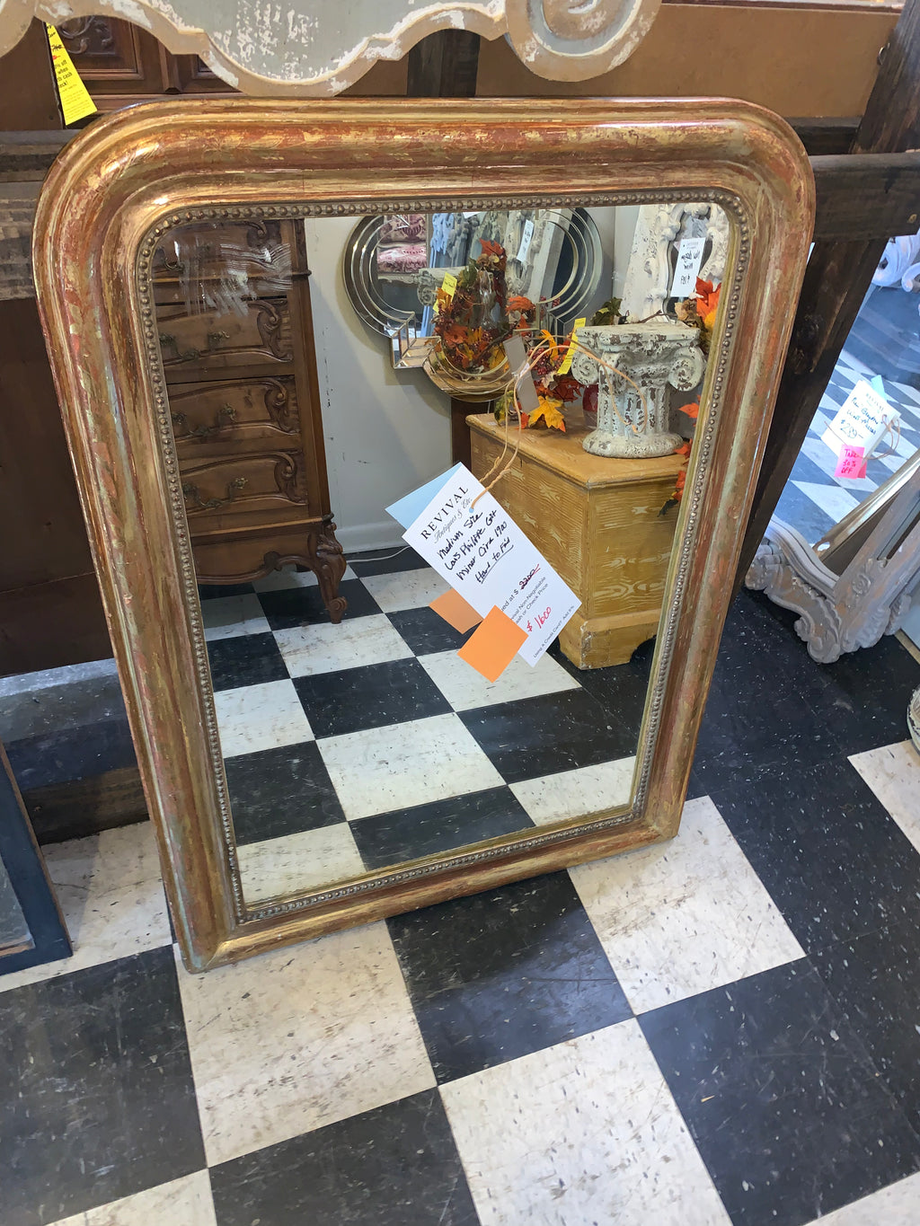 Medium Size Louis Philippe Gilt Mirror HARD TO FIND  c.1900