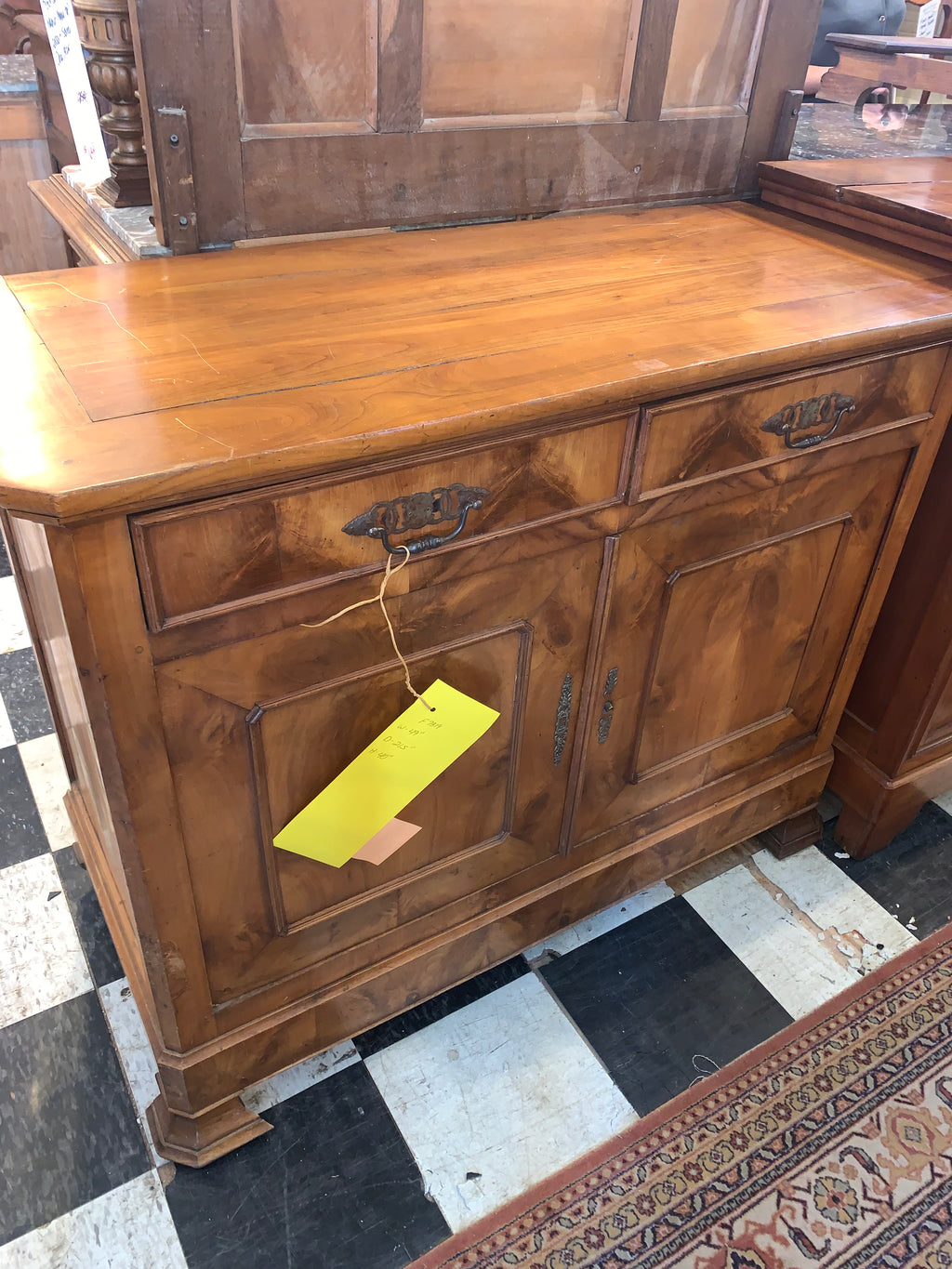 French Antique Louis Philippe Walnut Sideboard "AS IS WITH SCRATCHES"