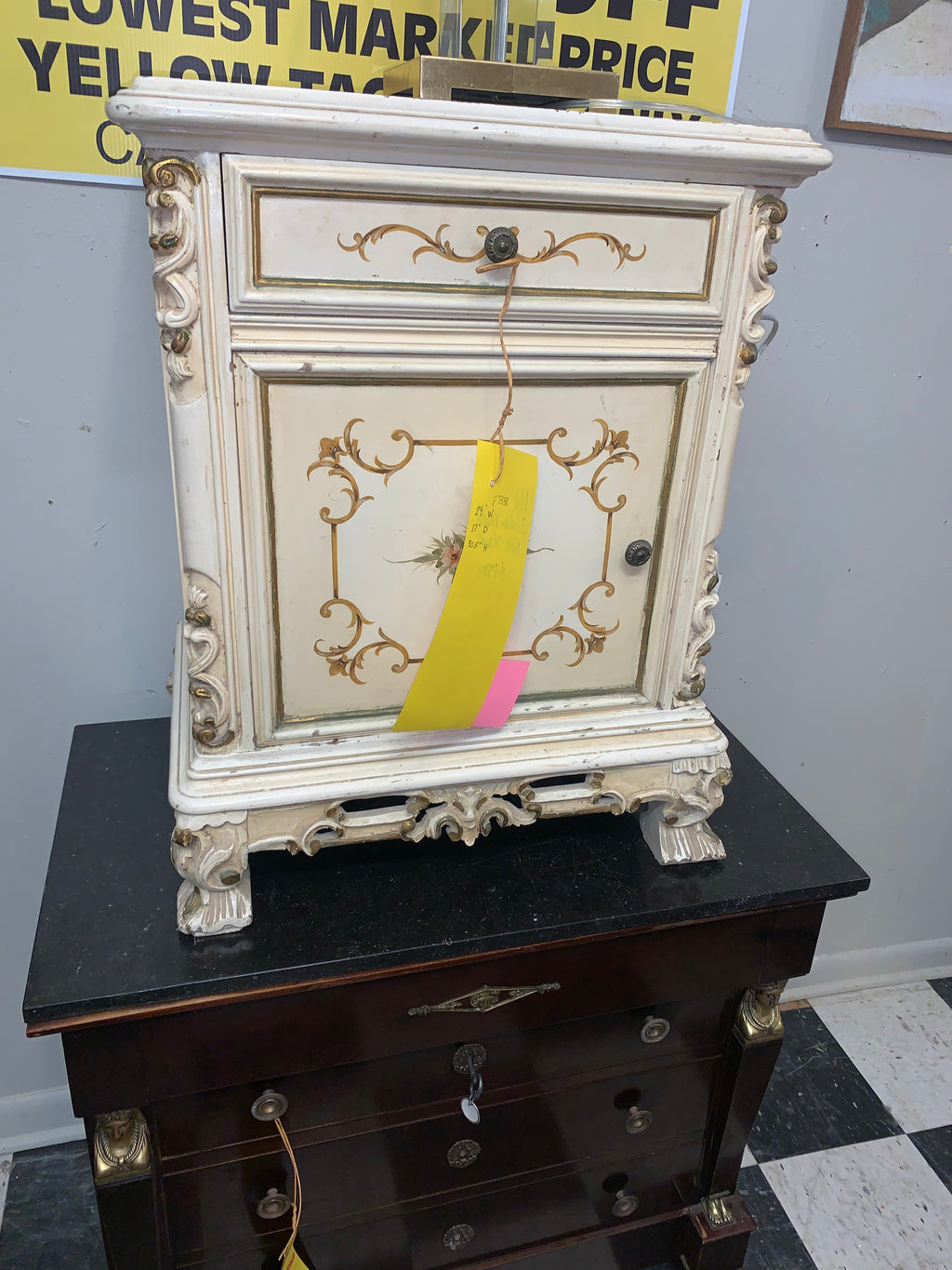 Pair Italian Painted Nite Stands