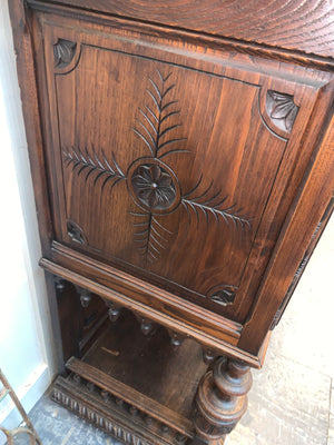 Highly Carved Brittany Style French Oak Sever  c.1920s