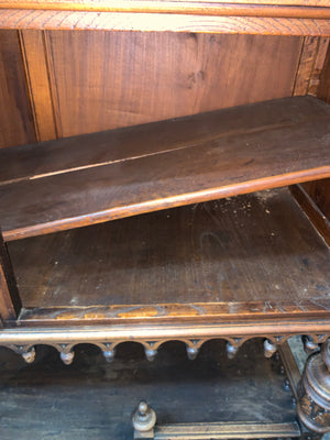 Highly Carved Brittany Style French Oak Sever  c.1920s