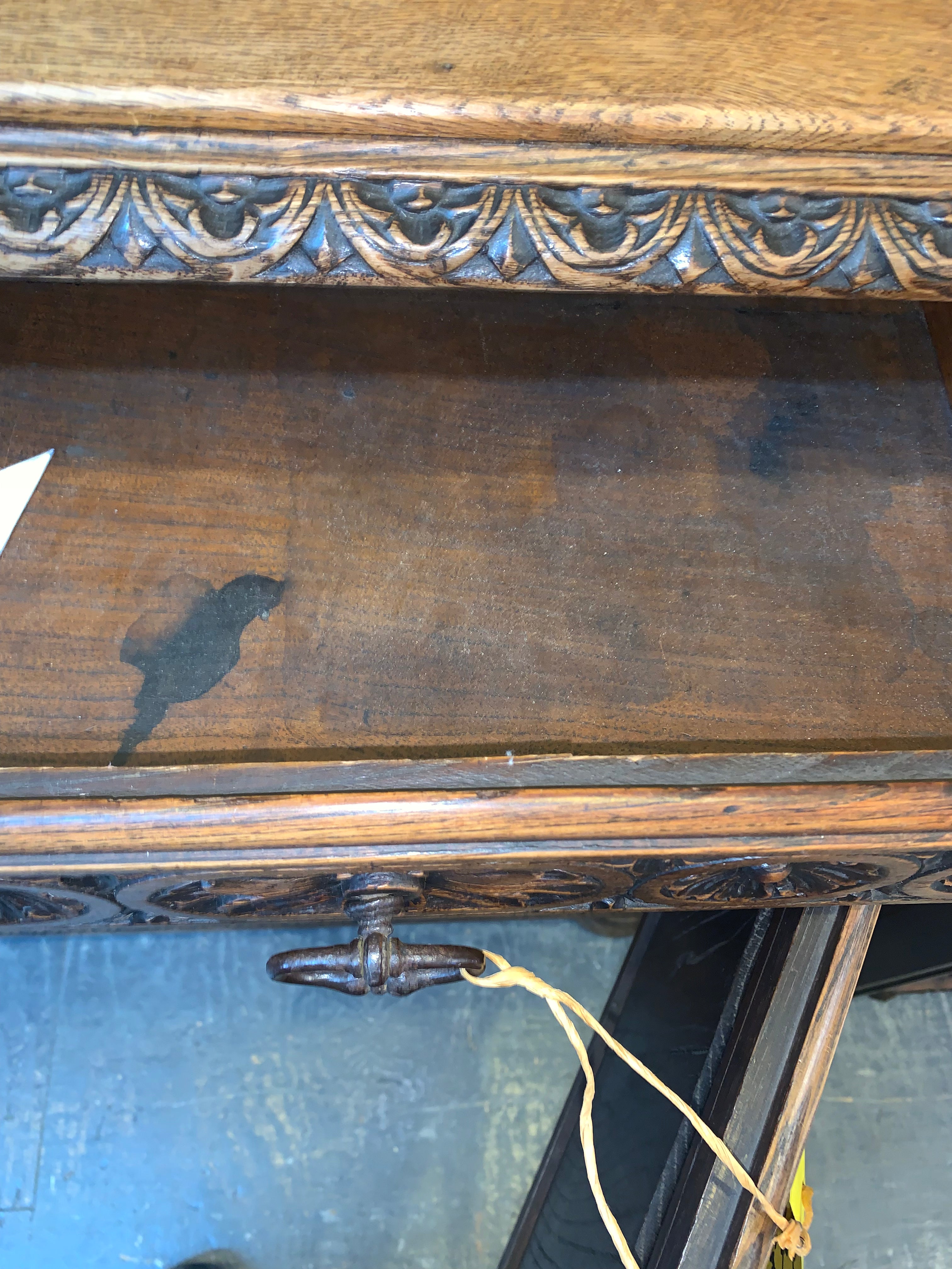 Highly Carved Brittany Style French Oak Sever  c.1920s