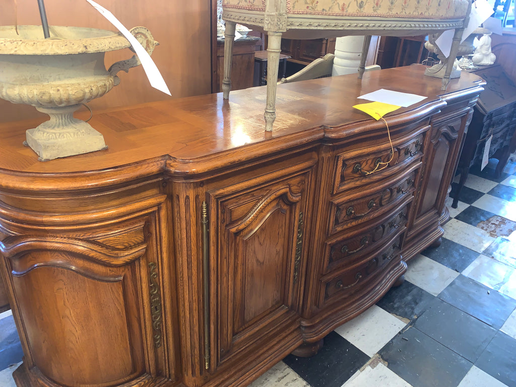 Vintage Large Oak Sideboard from France  c.1950s