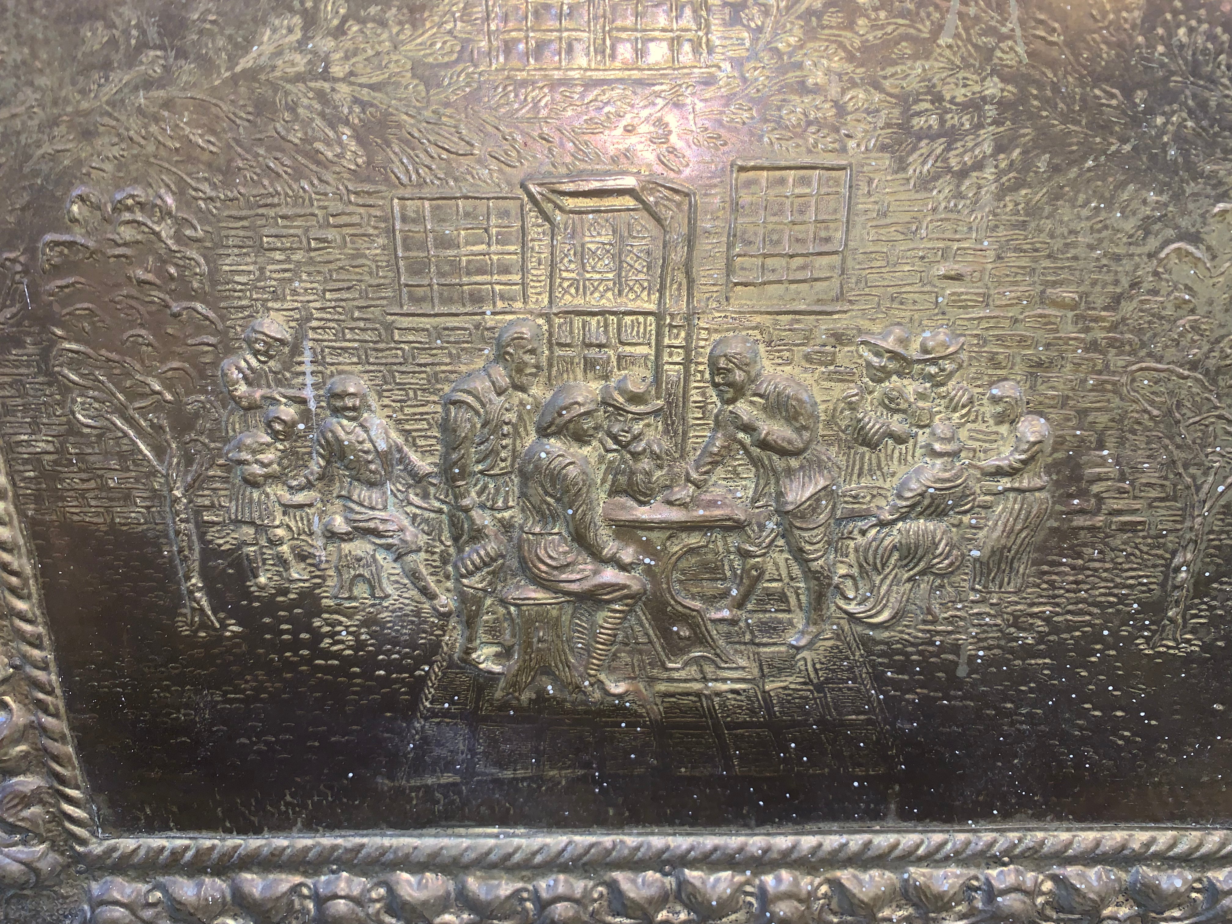 Pressed Brass English Fire Screen