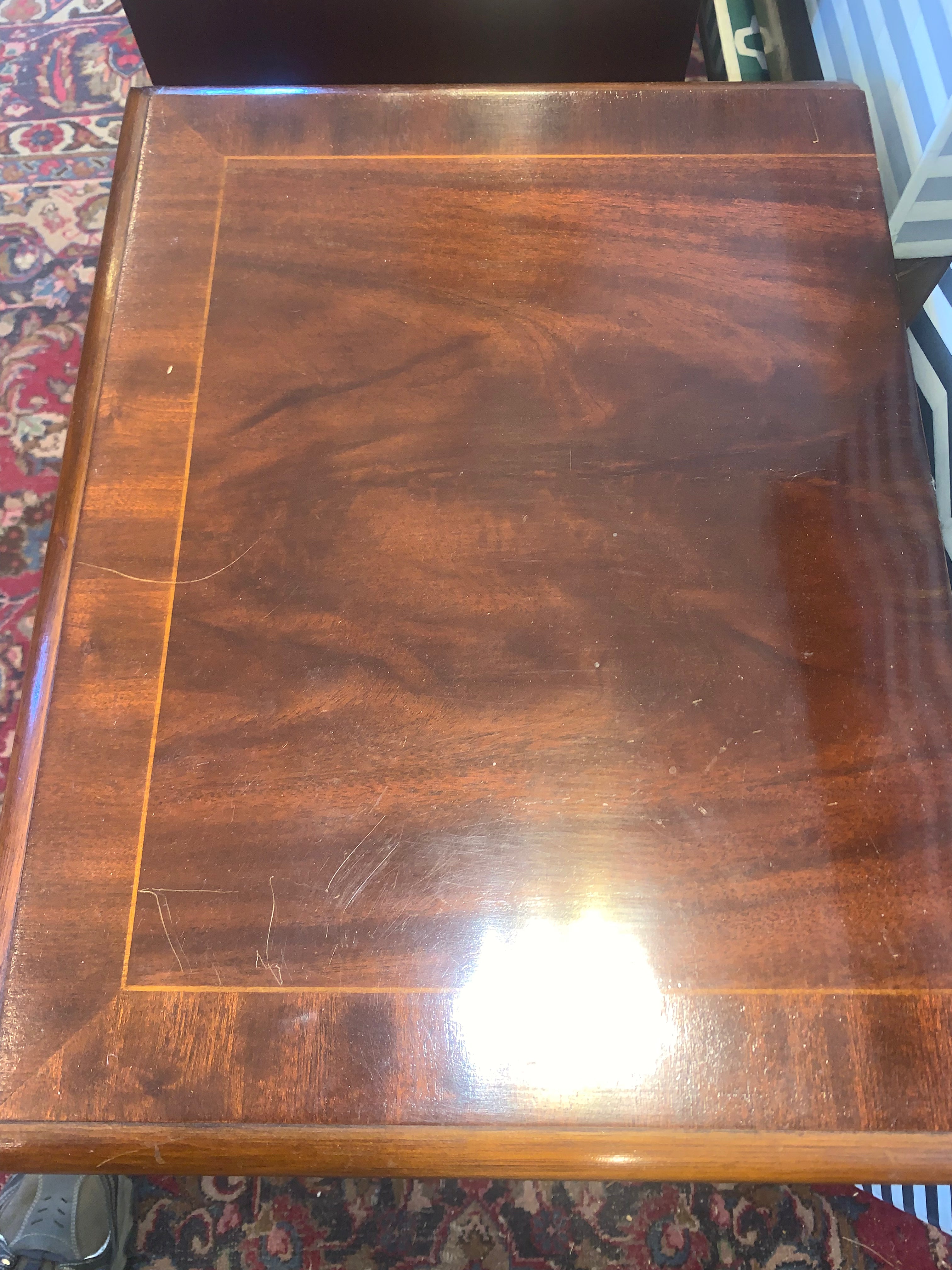 Pair English Mahogany Petite Bedside Chest   c.1920s