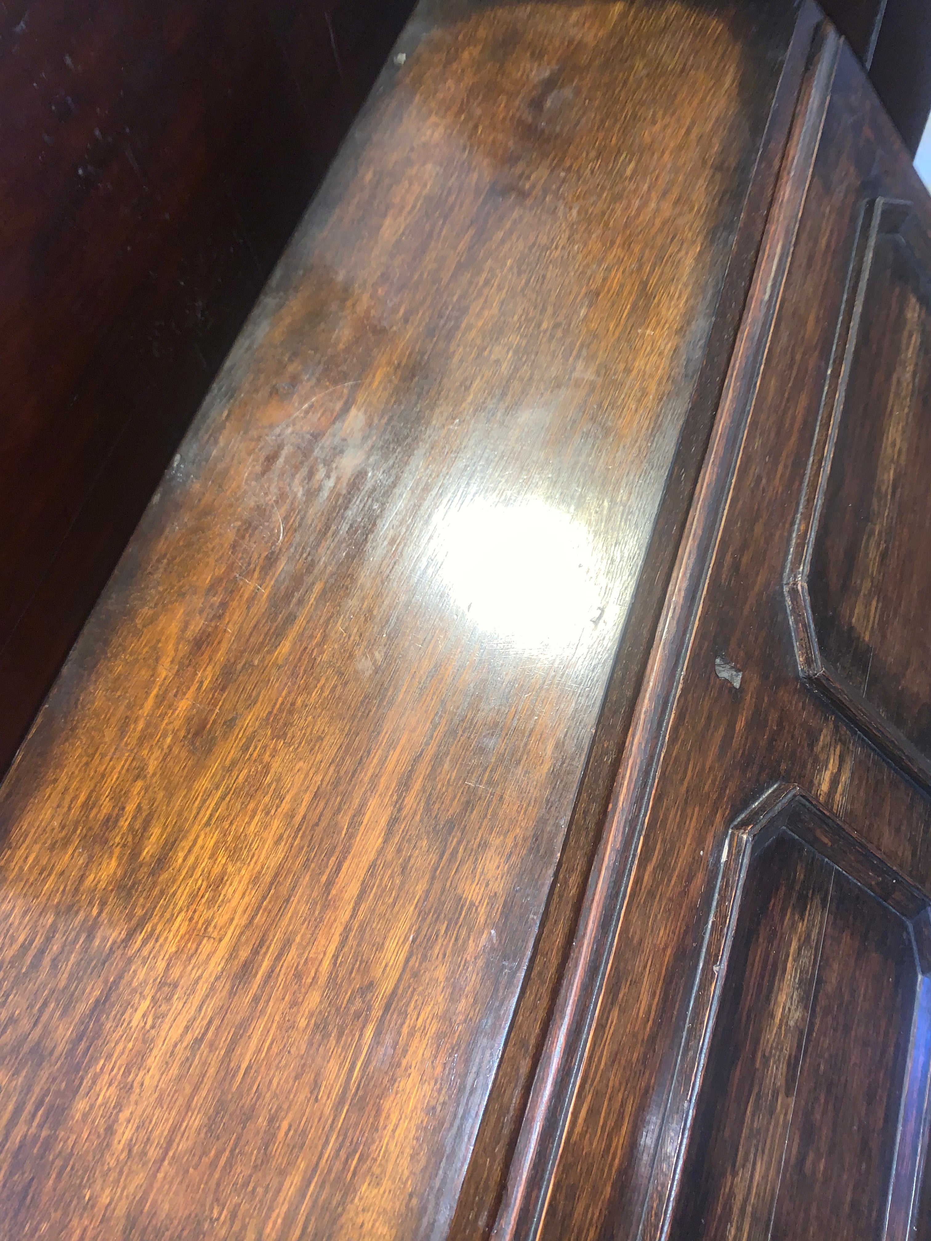 Antique English Oak Drop Front Desk  circa 1900
