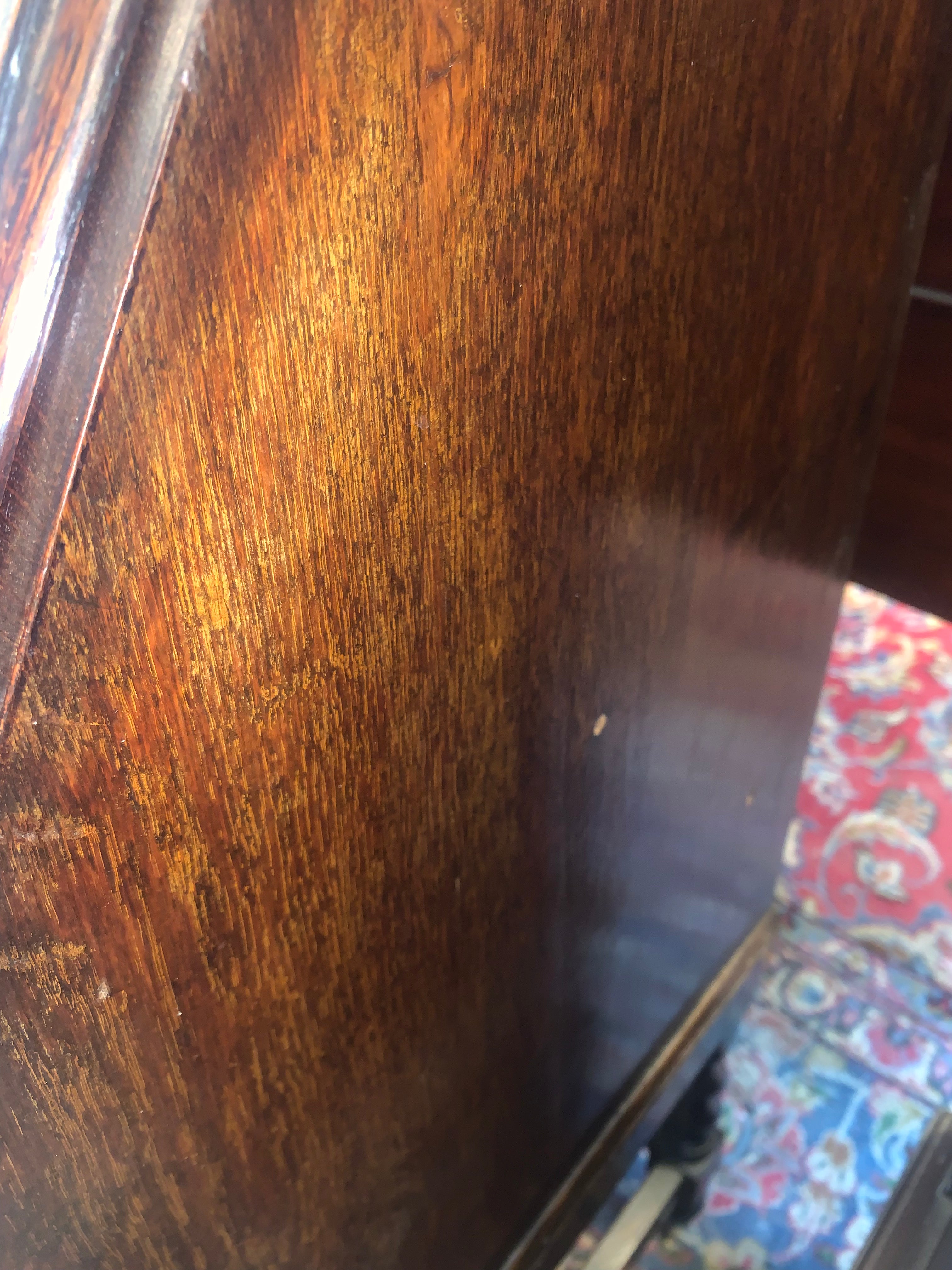 Antique English Oak Drop Front Desk  circa 1900