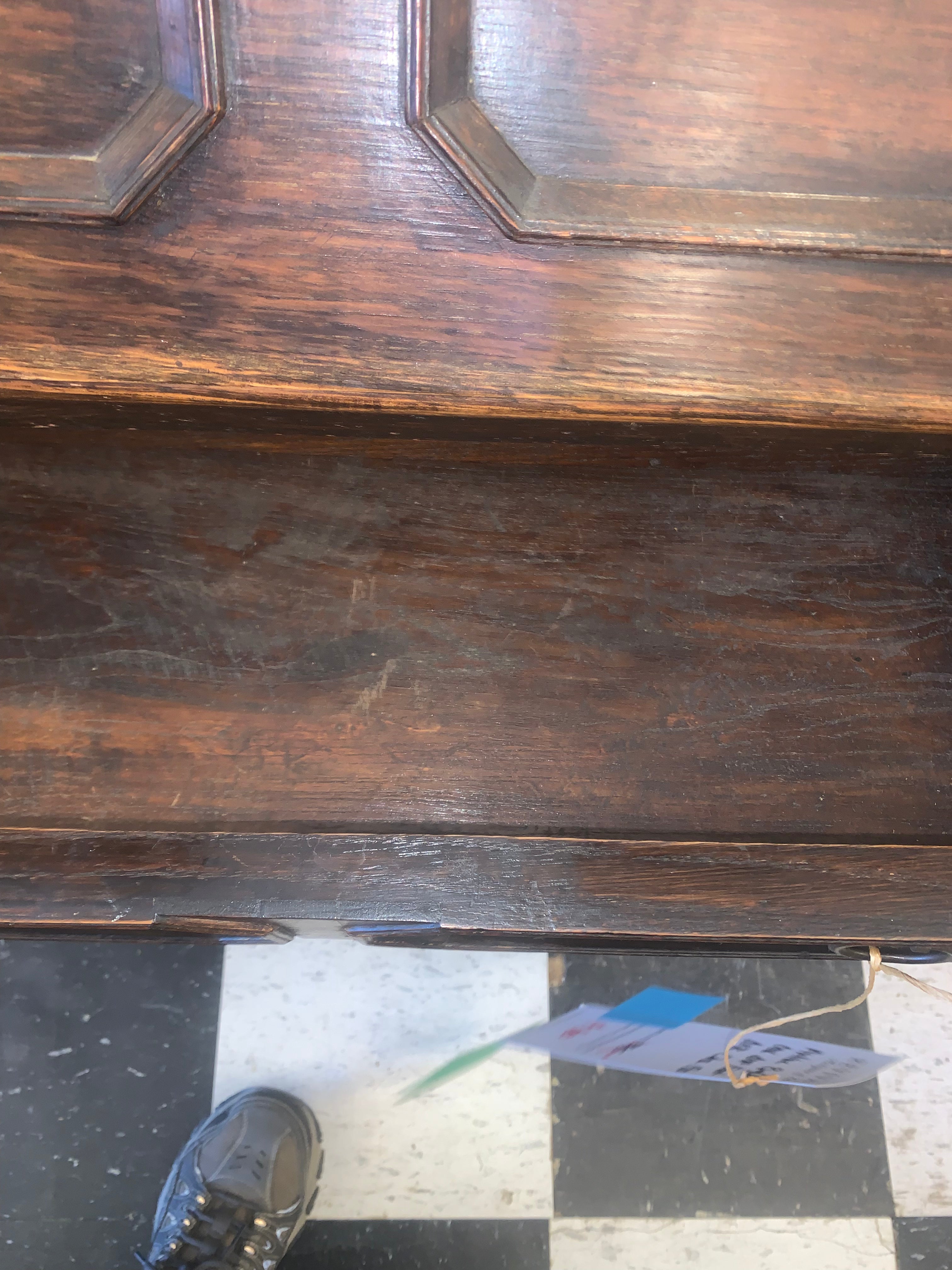 Antique English Oak Drop Front Desk  circa 1900