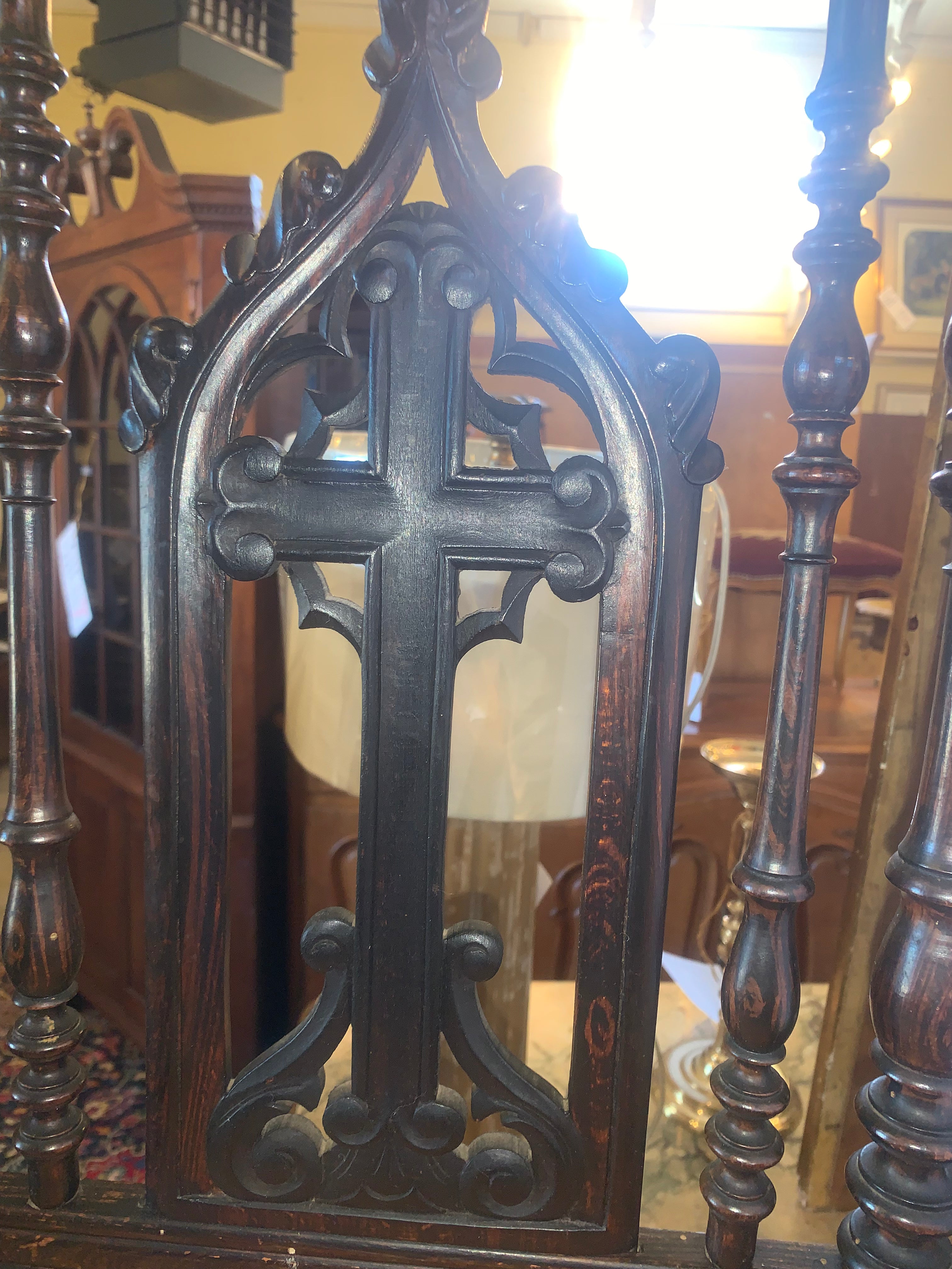 French Walnut Prayer Kneeler  c.1900
