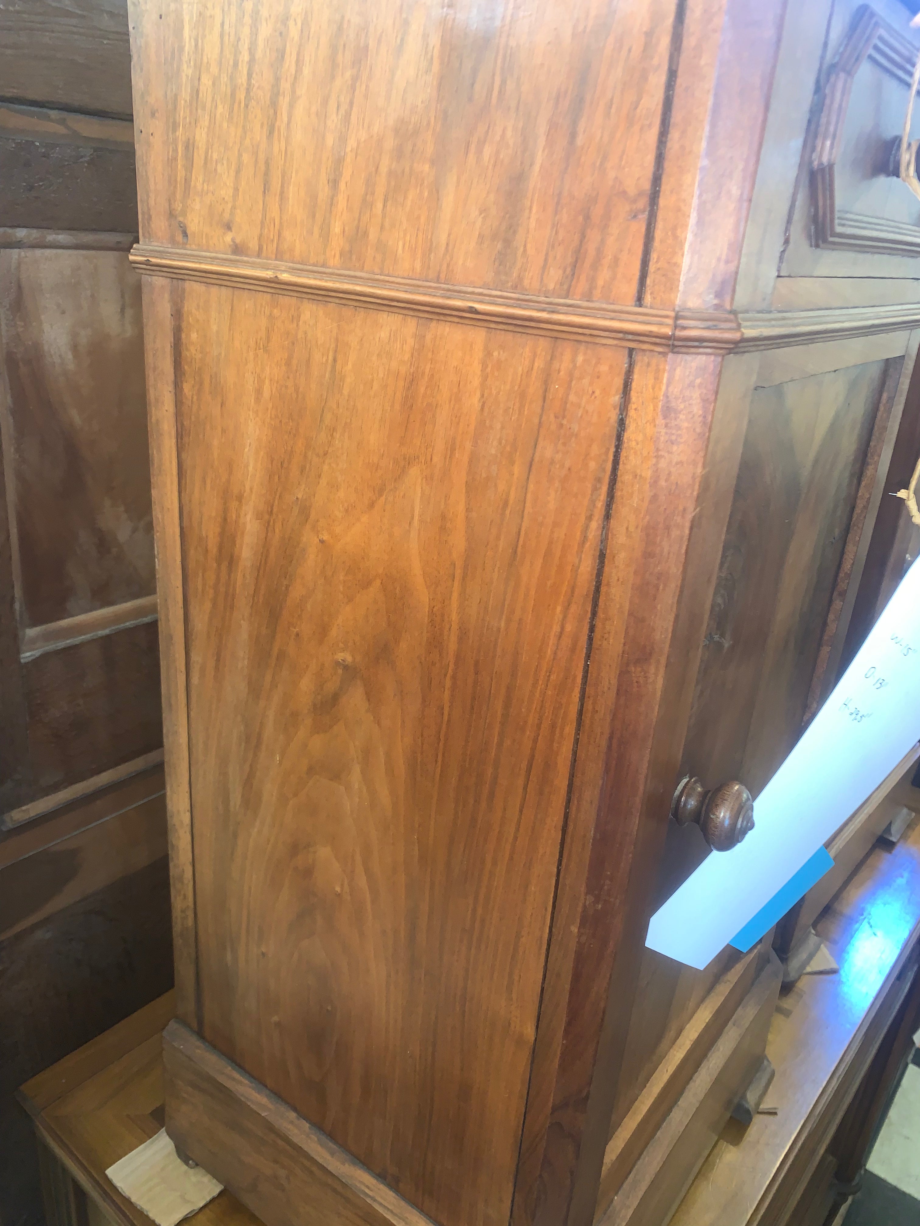 Near Pair Louis Philippe Mahogany Bedside Cabinets Marble Top  c.1900