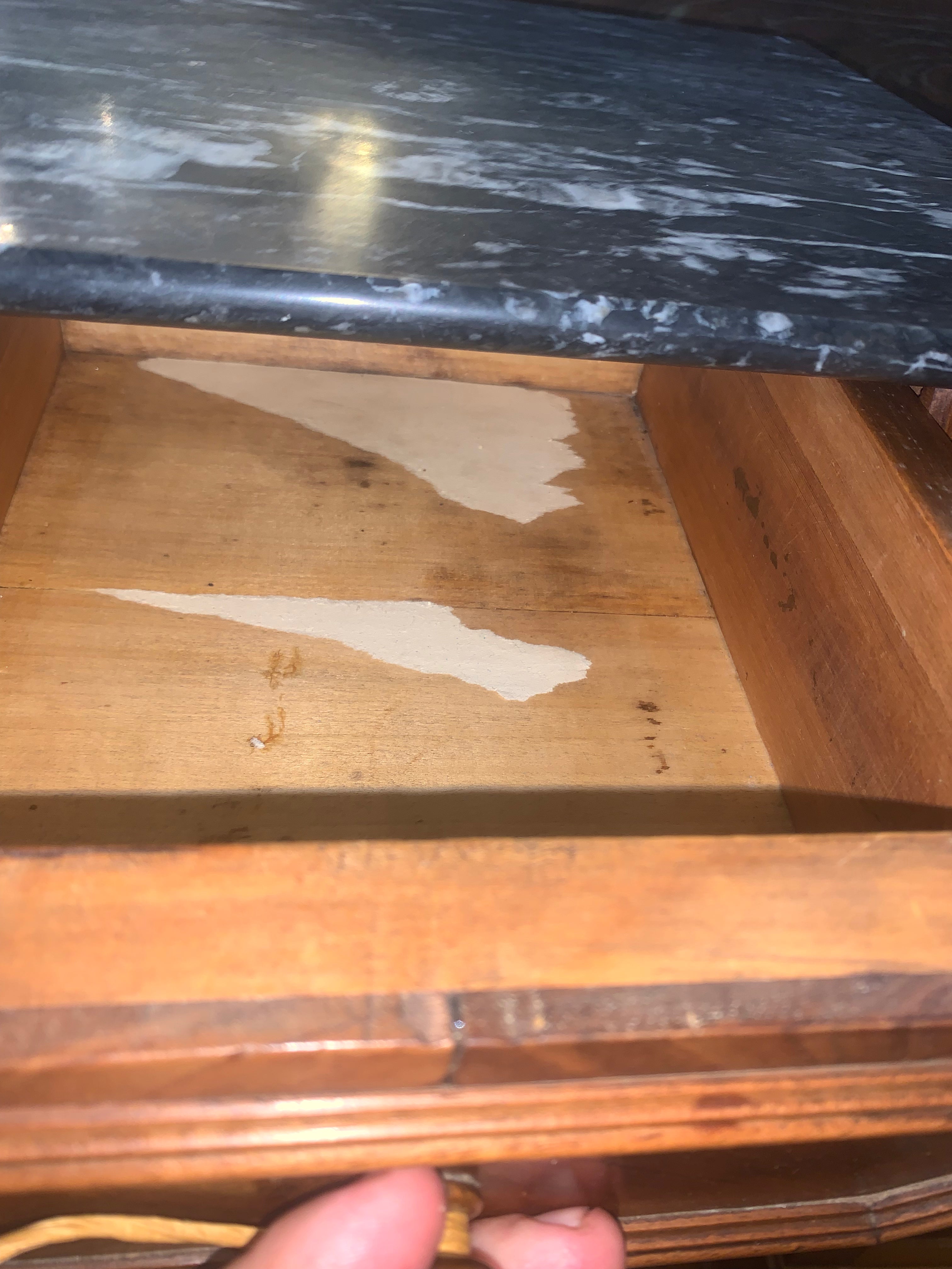 Near Pair Louis Philippe Mahogany Bedside Cabinets Marble Top  c.1900