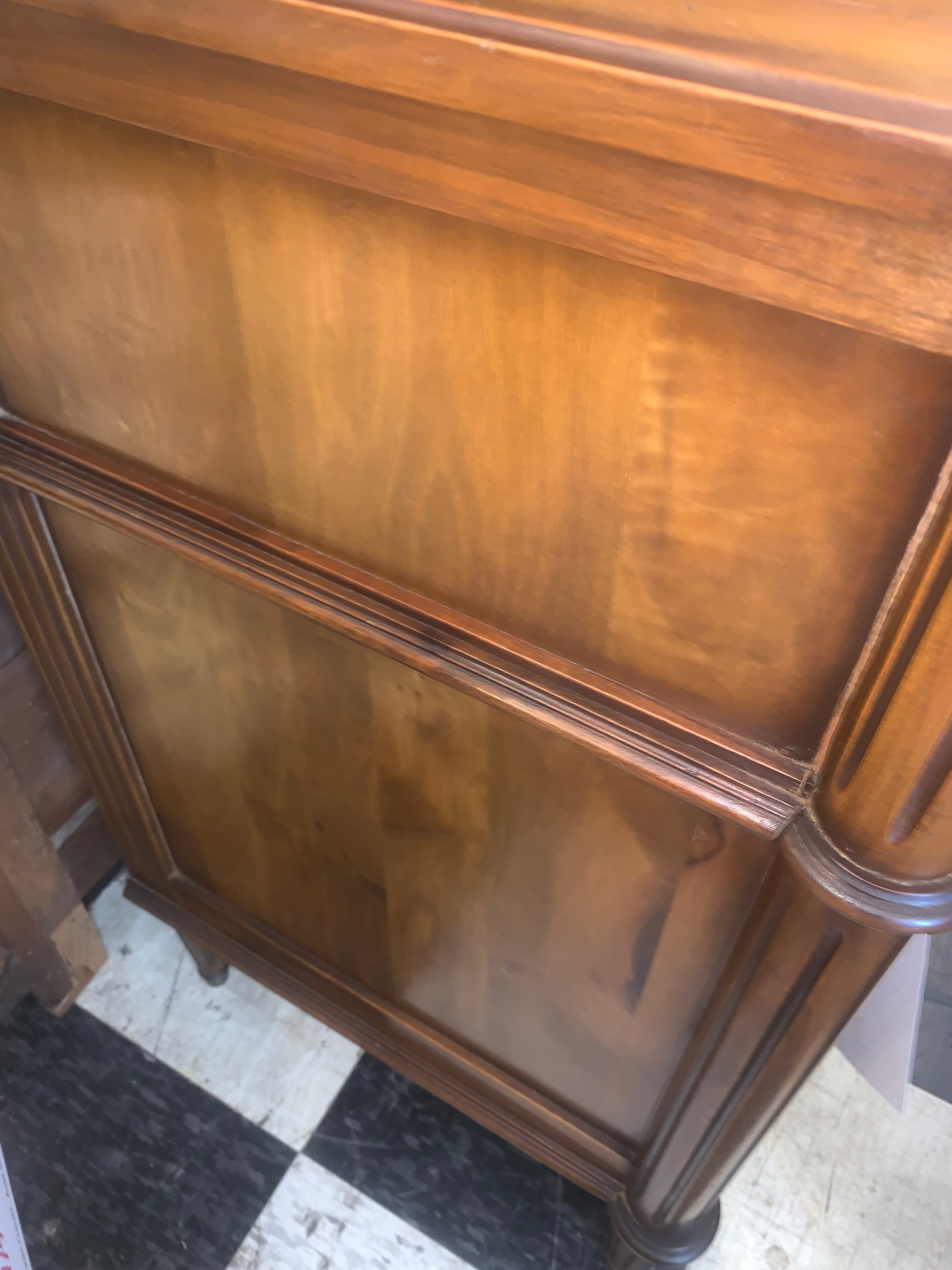 Hard To Find Walnut Petite Sideboard From France  c.1930s