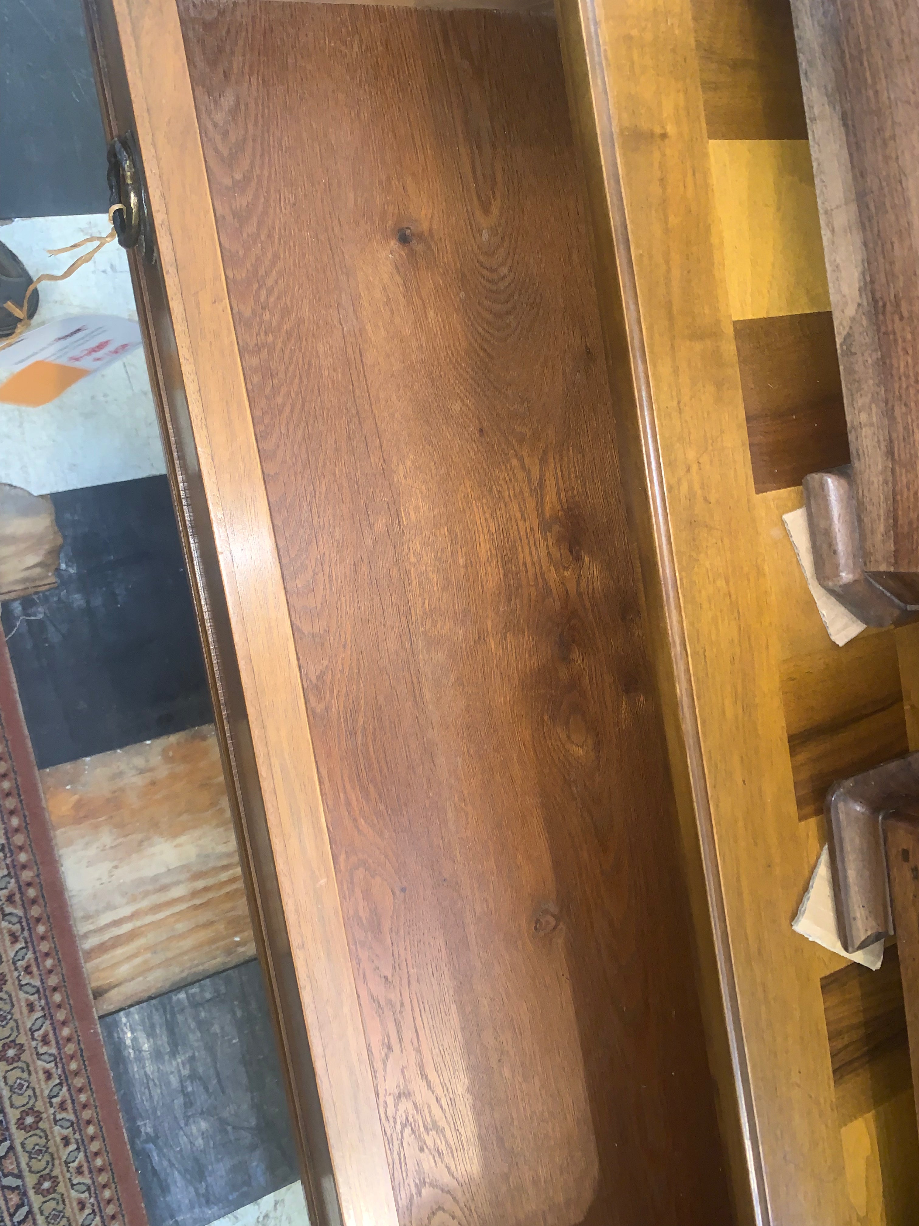 Hard To Find Walnut Petite Sideboard From France  c.1930s