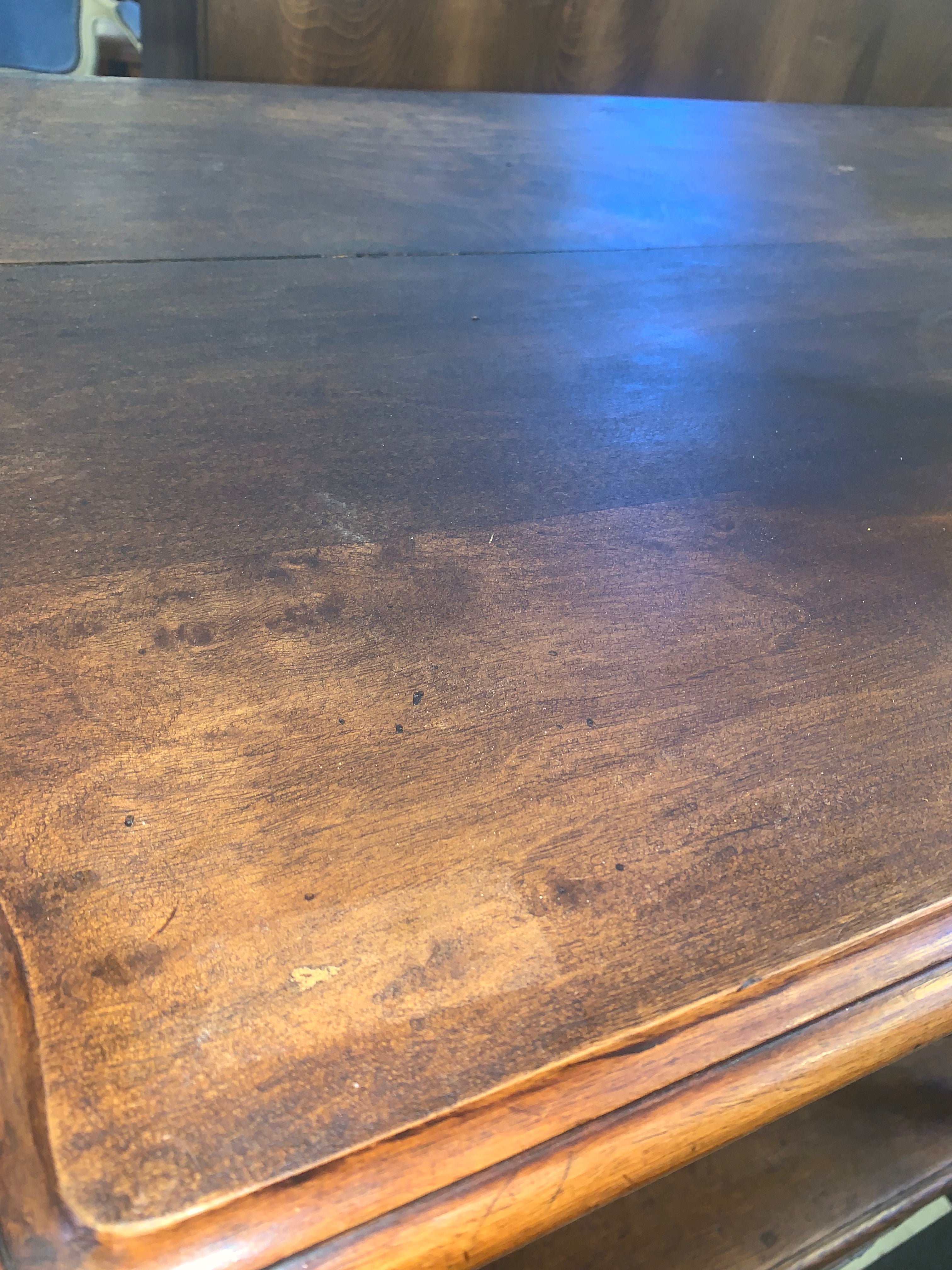 French Walnut Writing Table One Drawer  c.1900