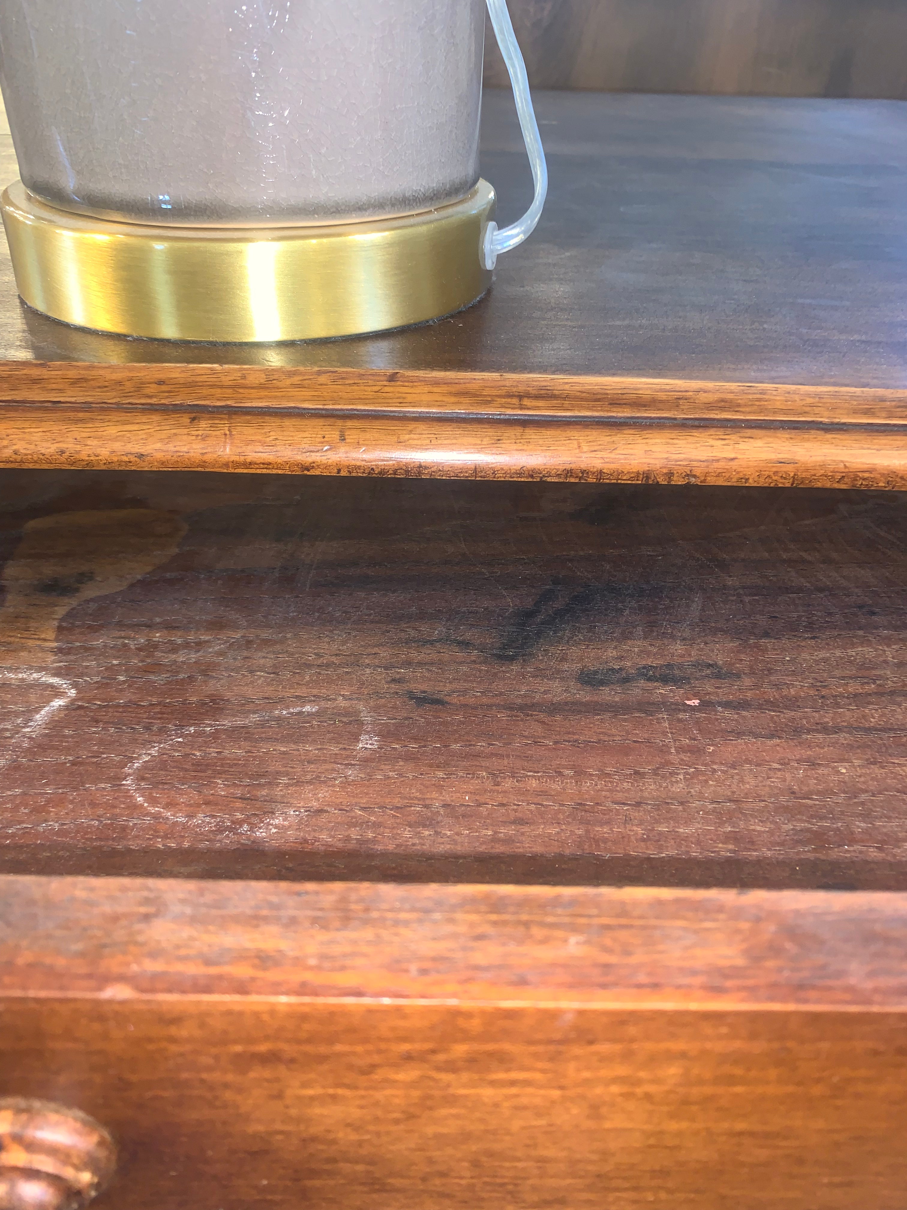 French Walnut Writing Table One Drawer  c.1900