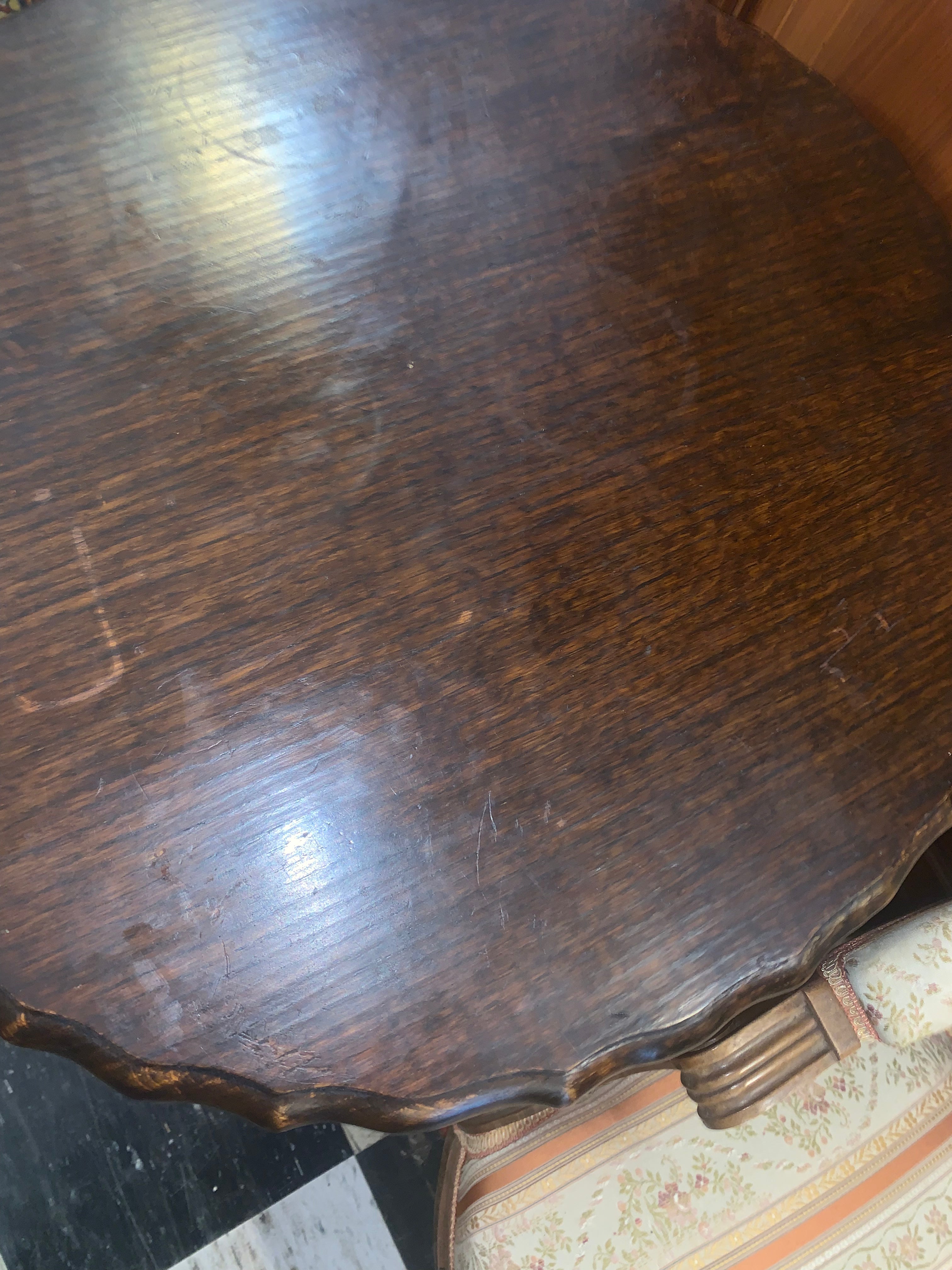 Round English Barley Twist Leg End Table  c.1900
