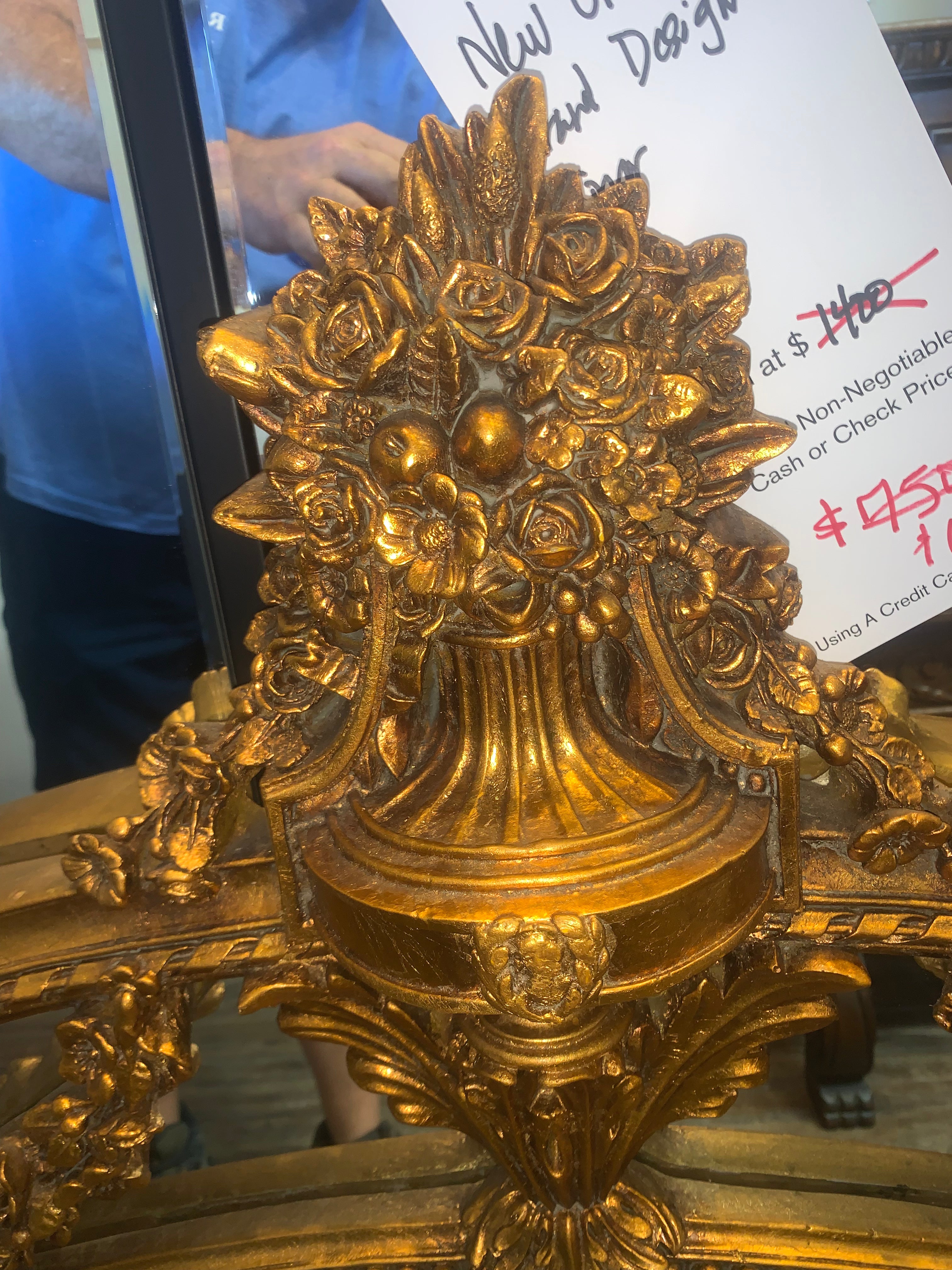 Reproduction Gilt Horozontal Mirror New