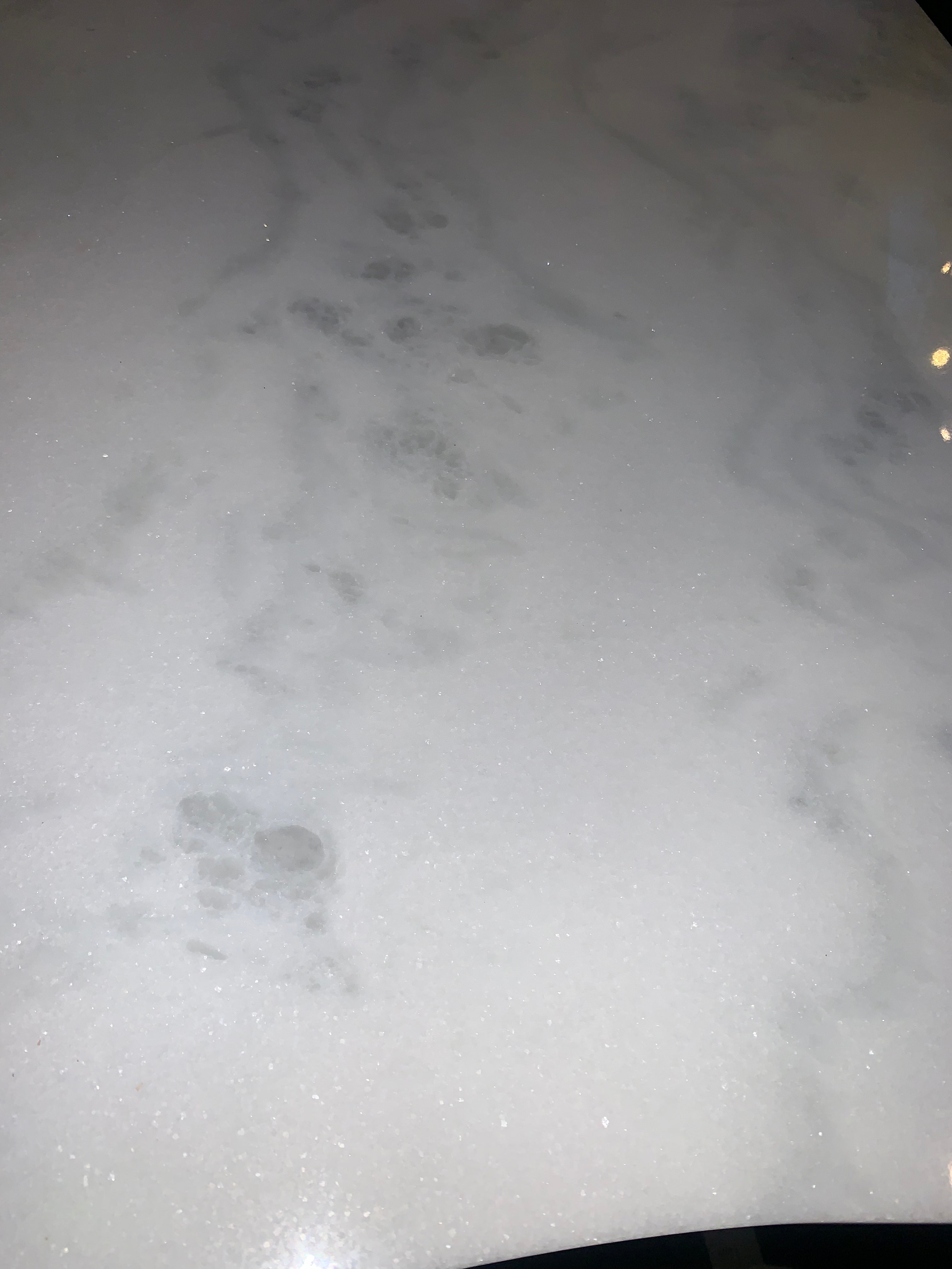 Country French Cherry Sideboard White Marble Top  c.1940s