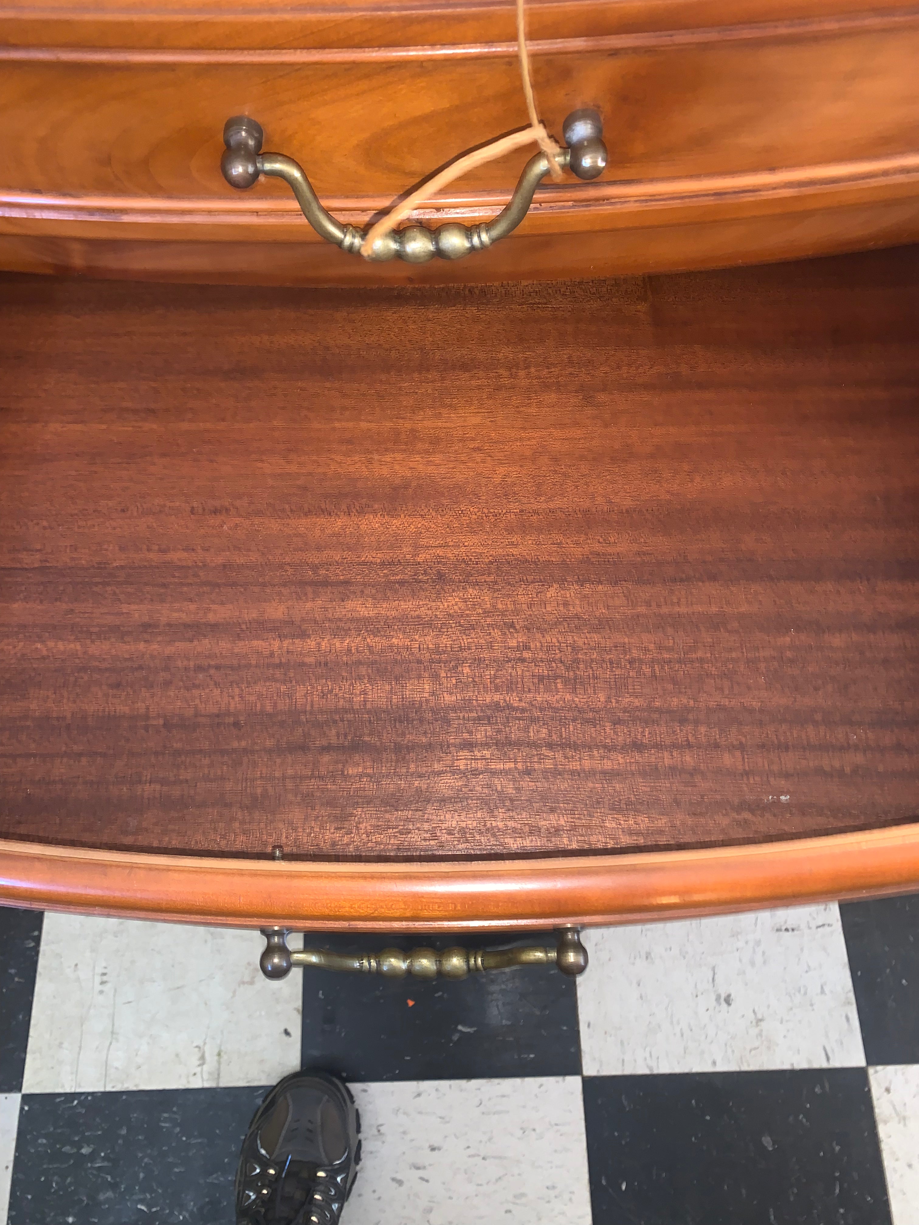 Country French Cherry Sideboard White Marble Top  c.1940s