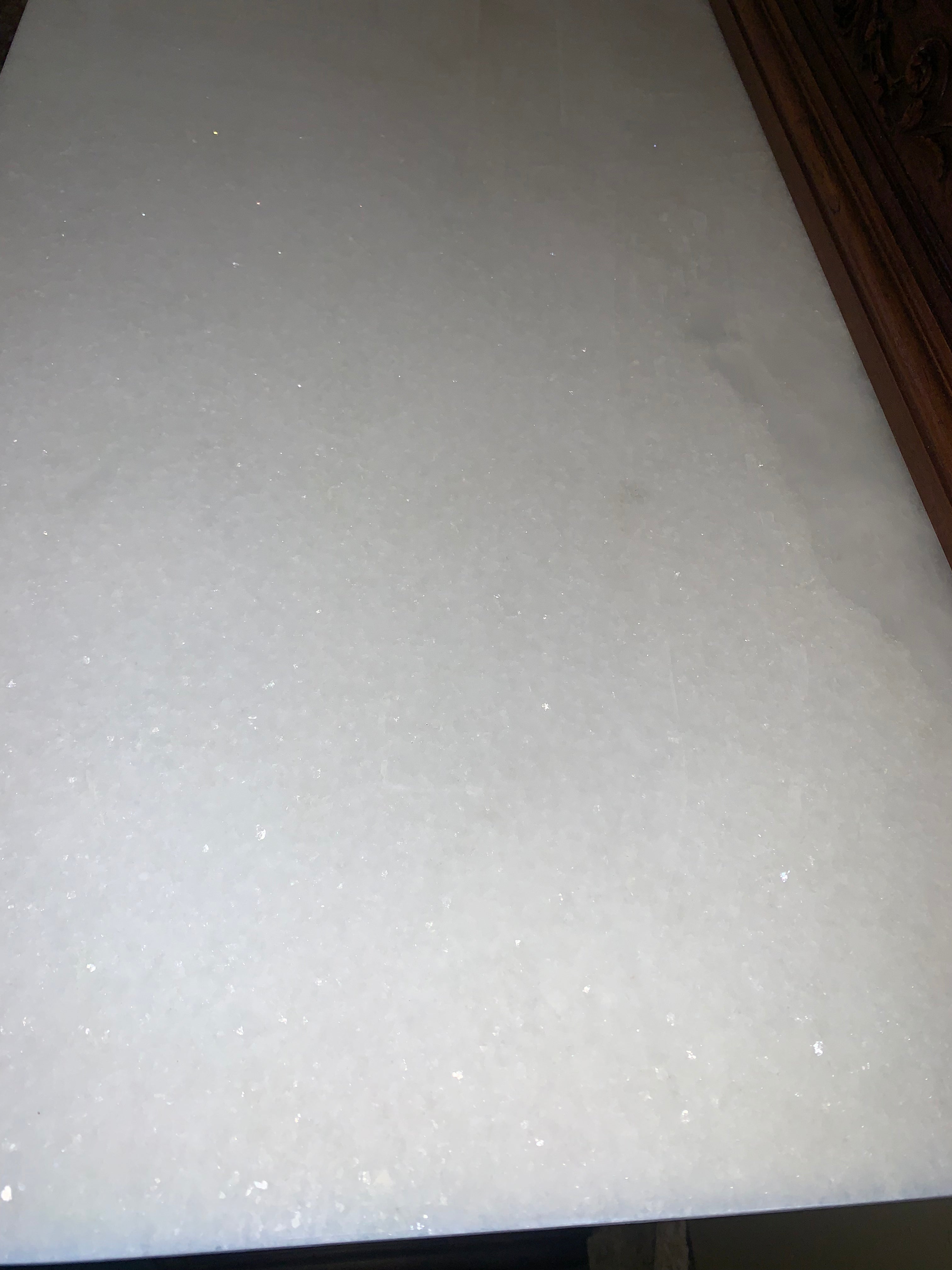 Hard To Find Medium Size French Renaissance Carved Walnut White Marble Top Sideboard  c.1900