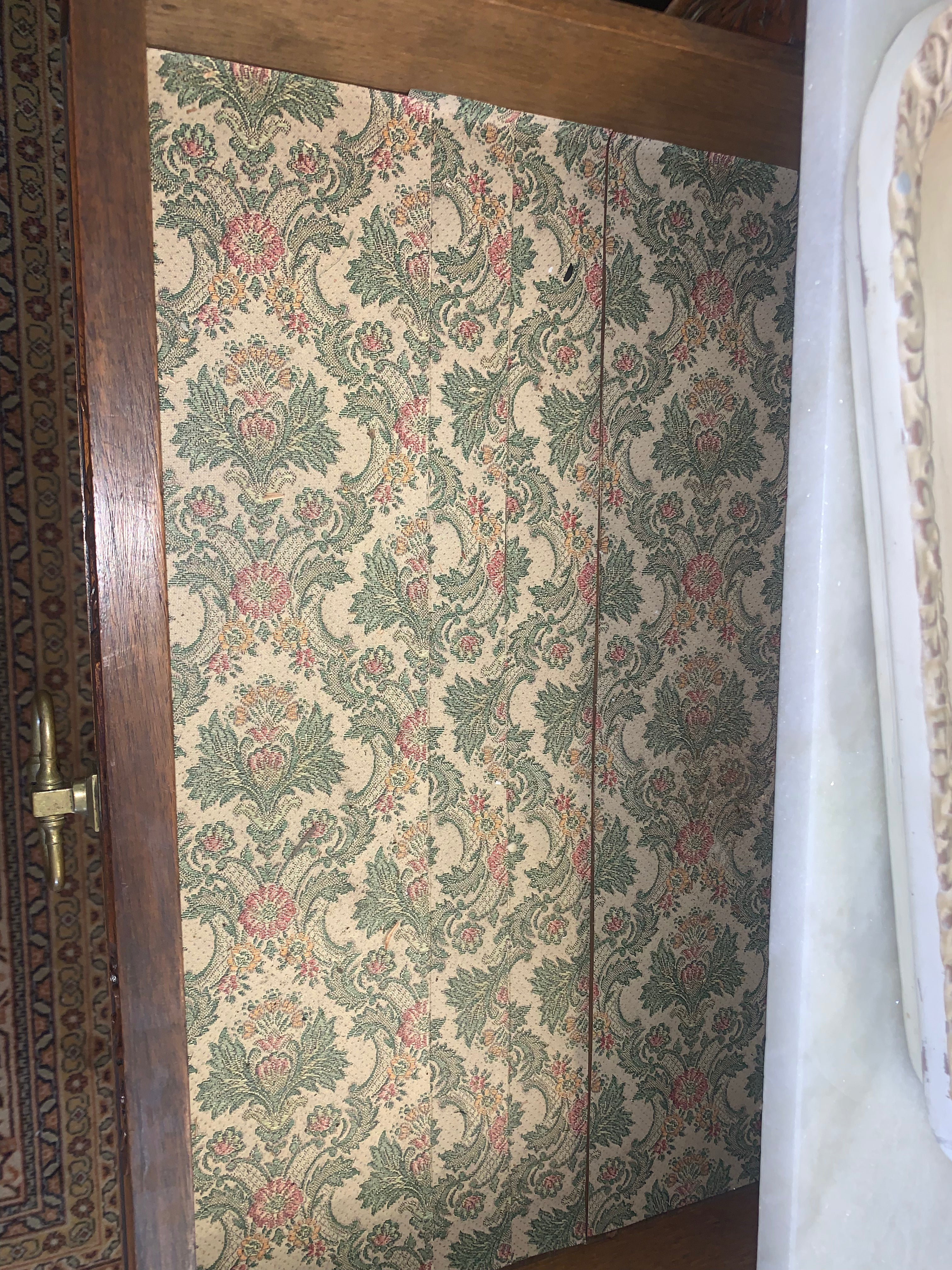 Hard To Find Medium Size French Renaissance Carved Walnut White Marble Top Sideboard  c.1900