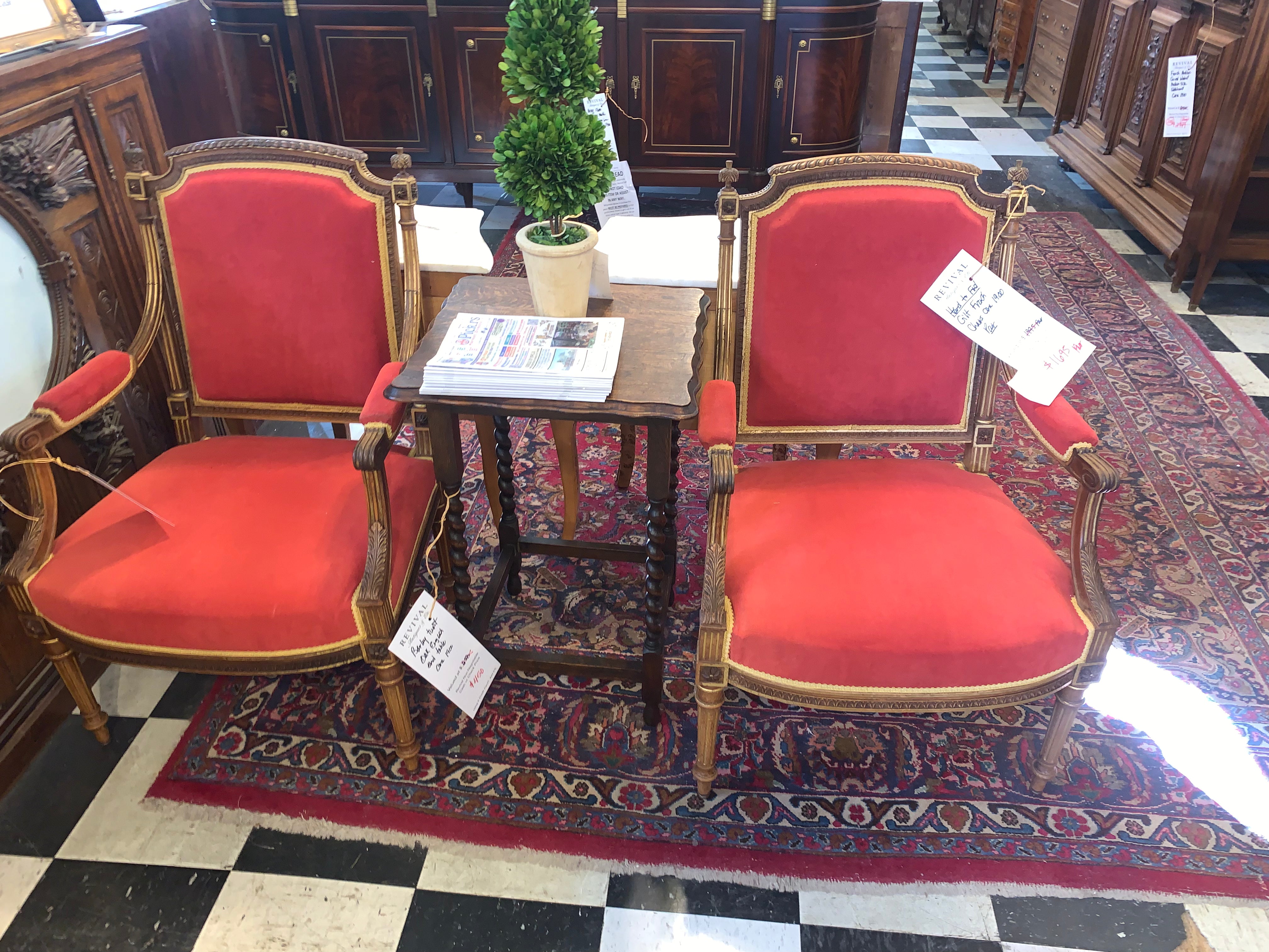 Hard To Find Gilt French Chairs  c.1900