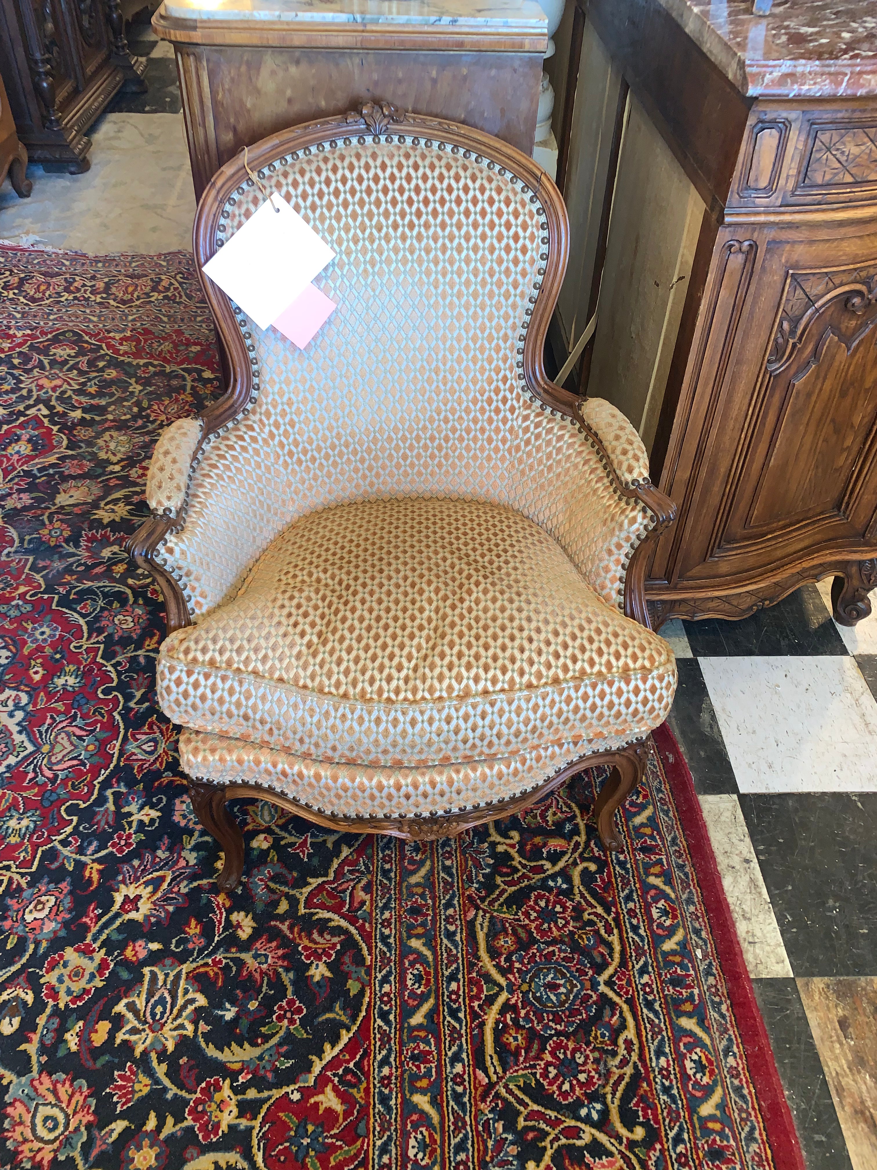 French Velvet Chair