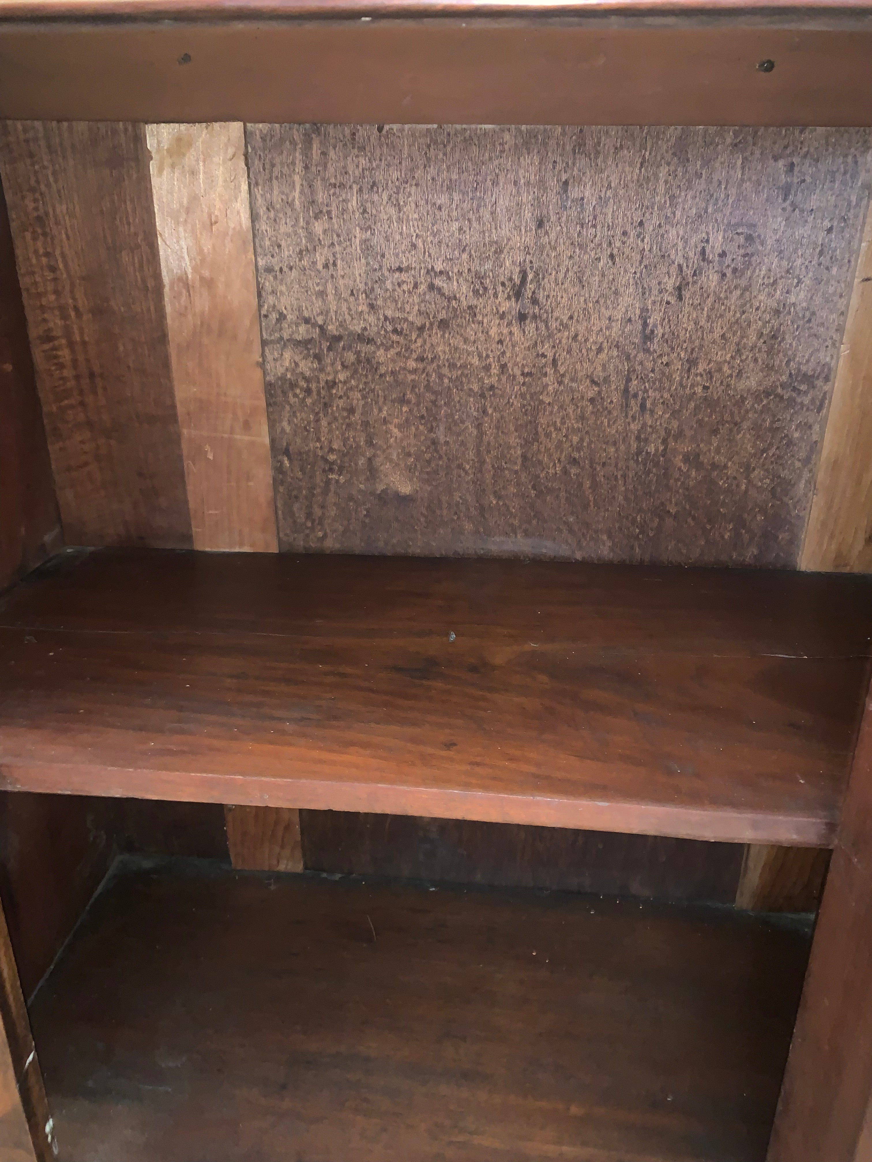 Antique Marble Top Victorian Inlaid Mahogany Sideboard minor chips to finish