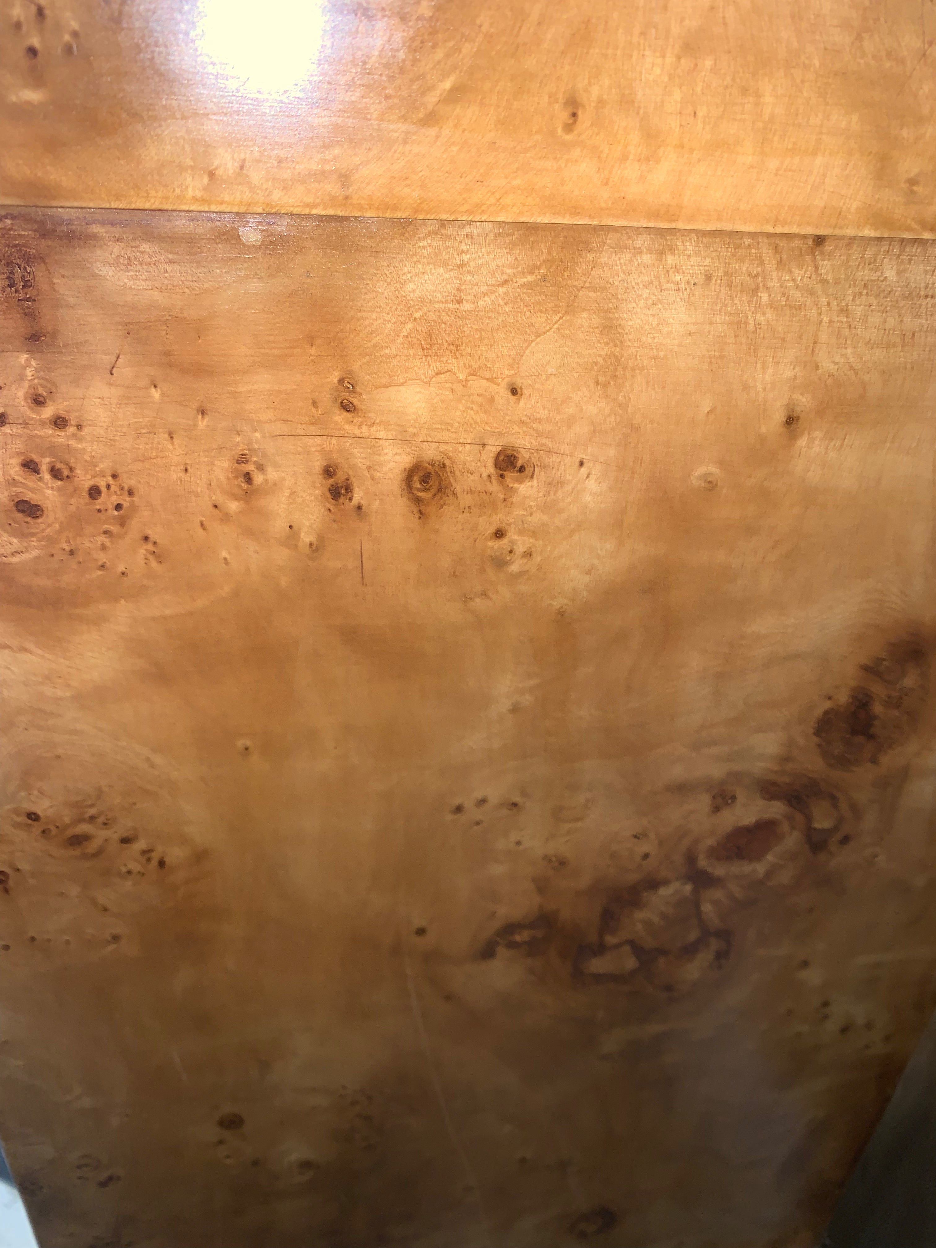 Pair Birds Eye Maple Reproduction Marble Top Bedside Chest NEW