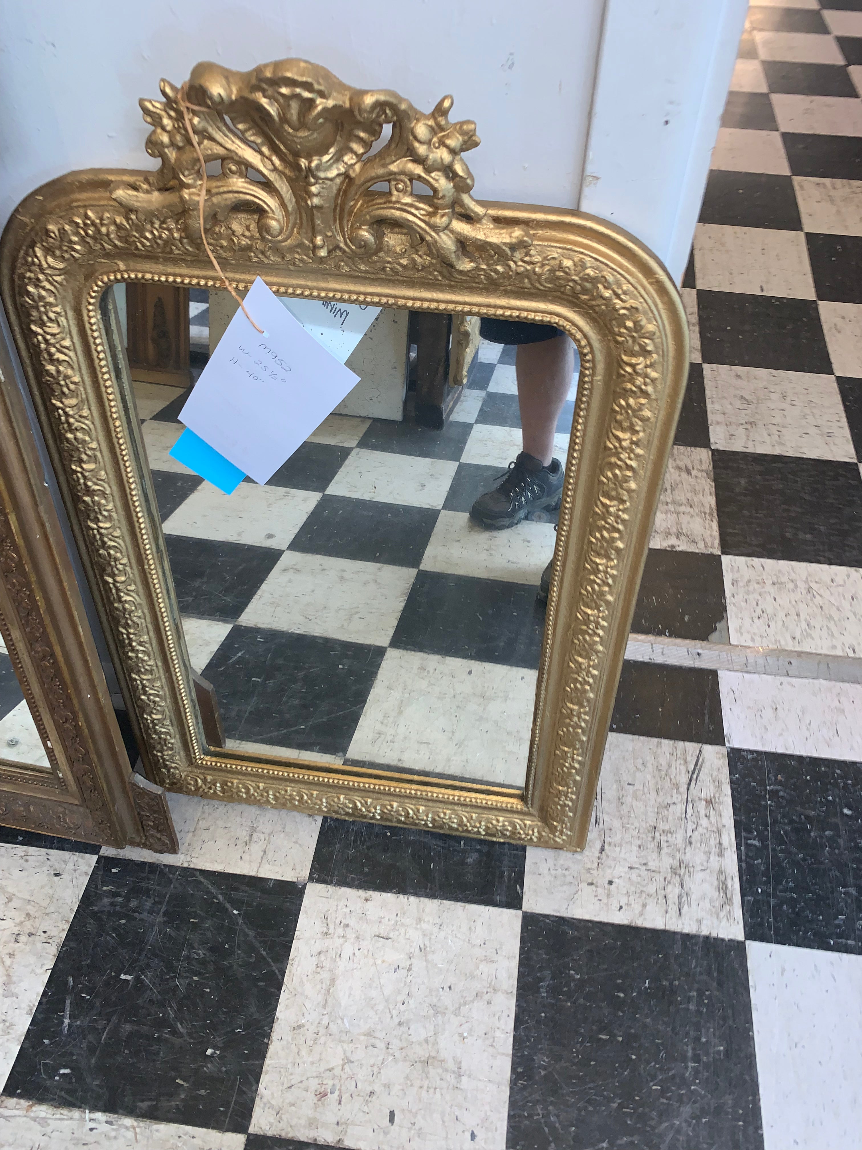 Antique French Gilt & Gesso Mirror  c.1900