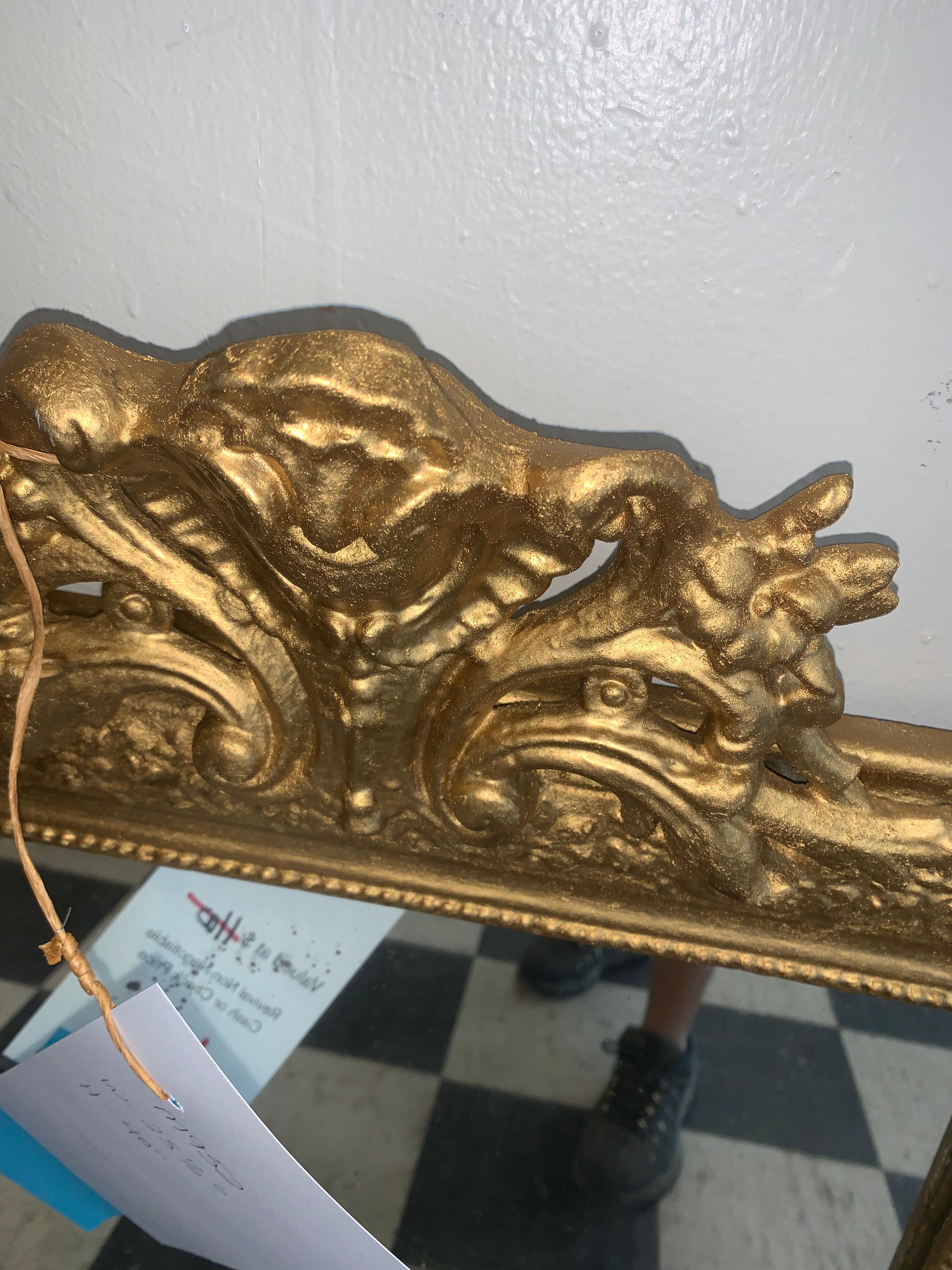 Antique French Gilt & Gesso Mirror  c.1900