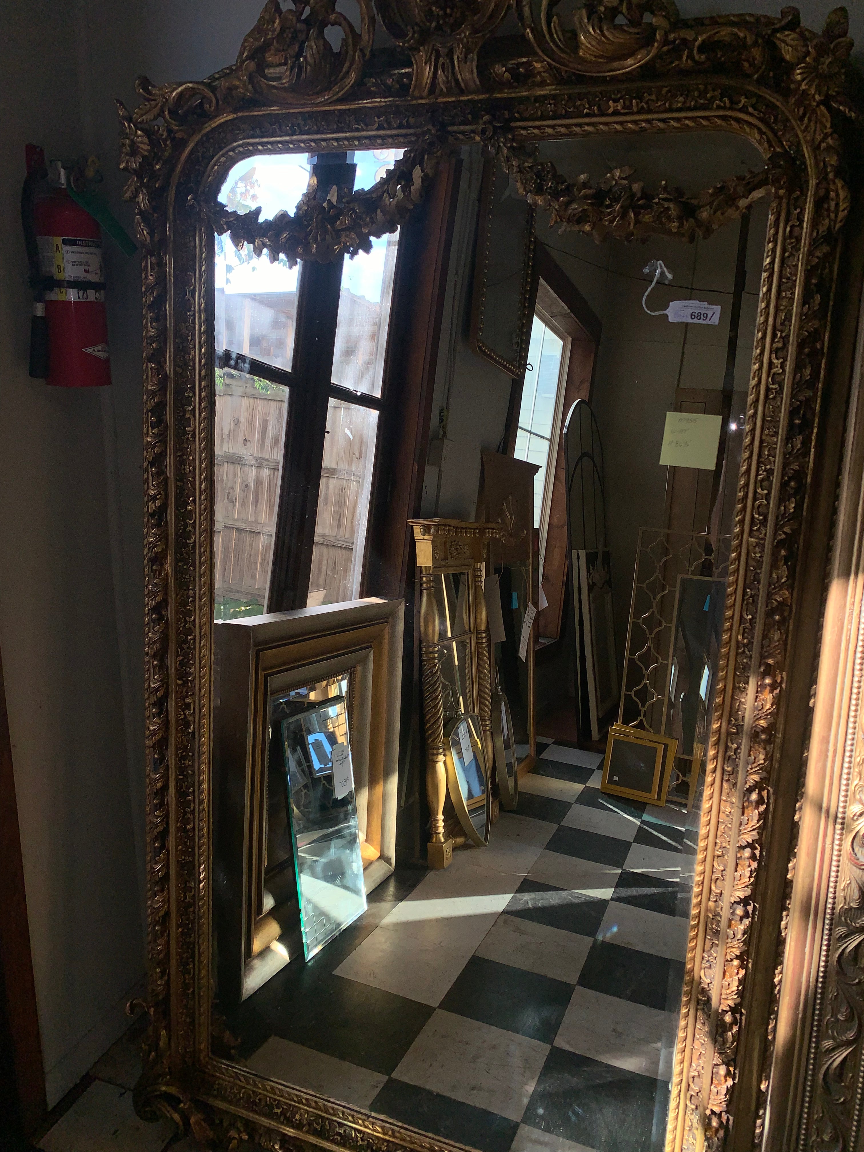 French Reproduction Gilt Mirror NEW