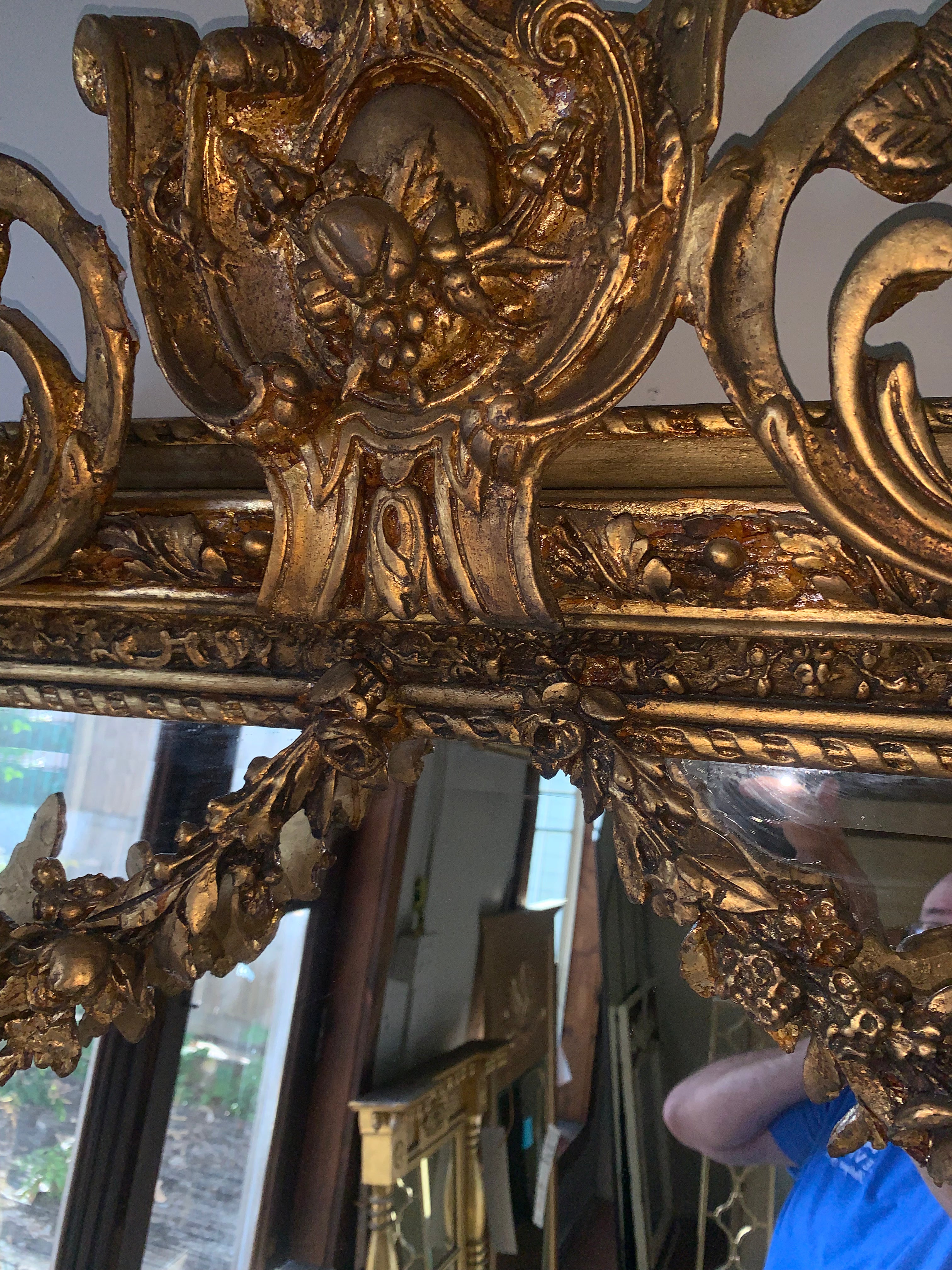 French Reproduction Gilt Mirror NEW