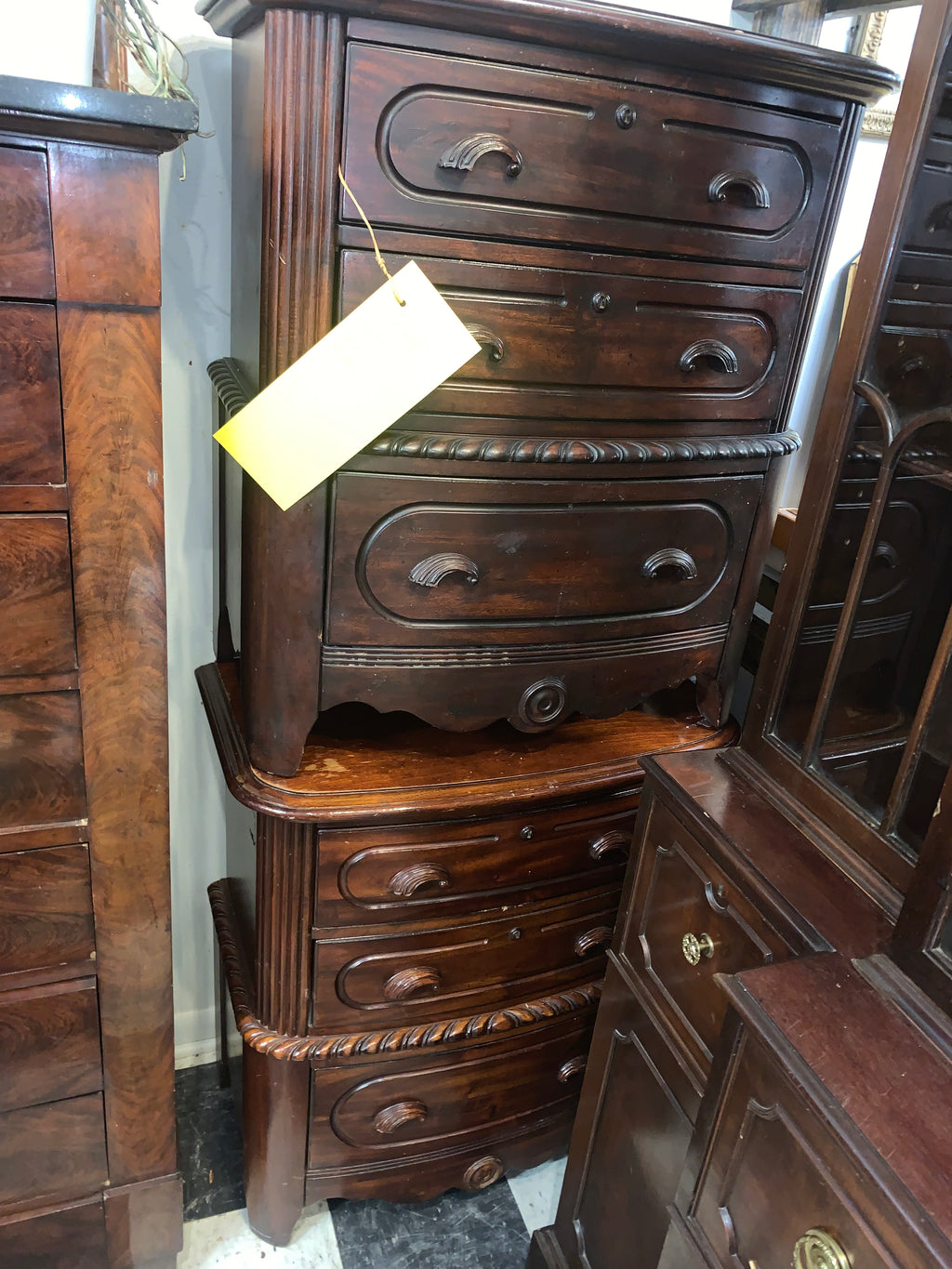 Pair Bedside Chest Vintage