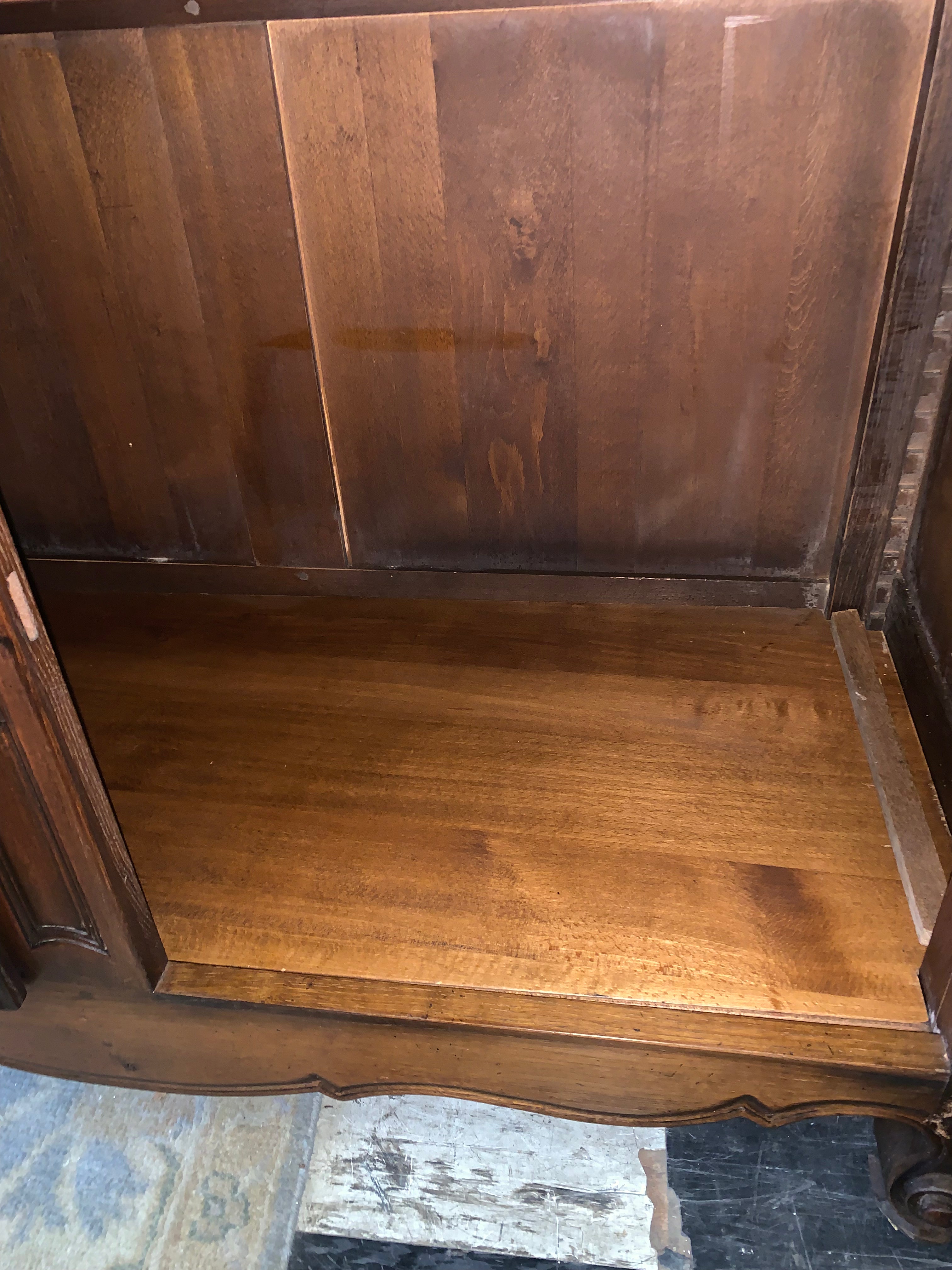 Very Hard To Find French Buffet du Corps Cabinet Dark Oak  c.1900