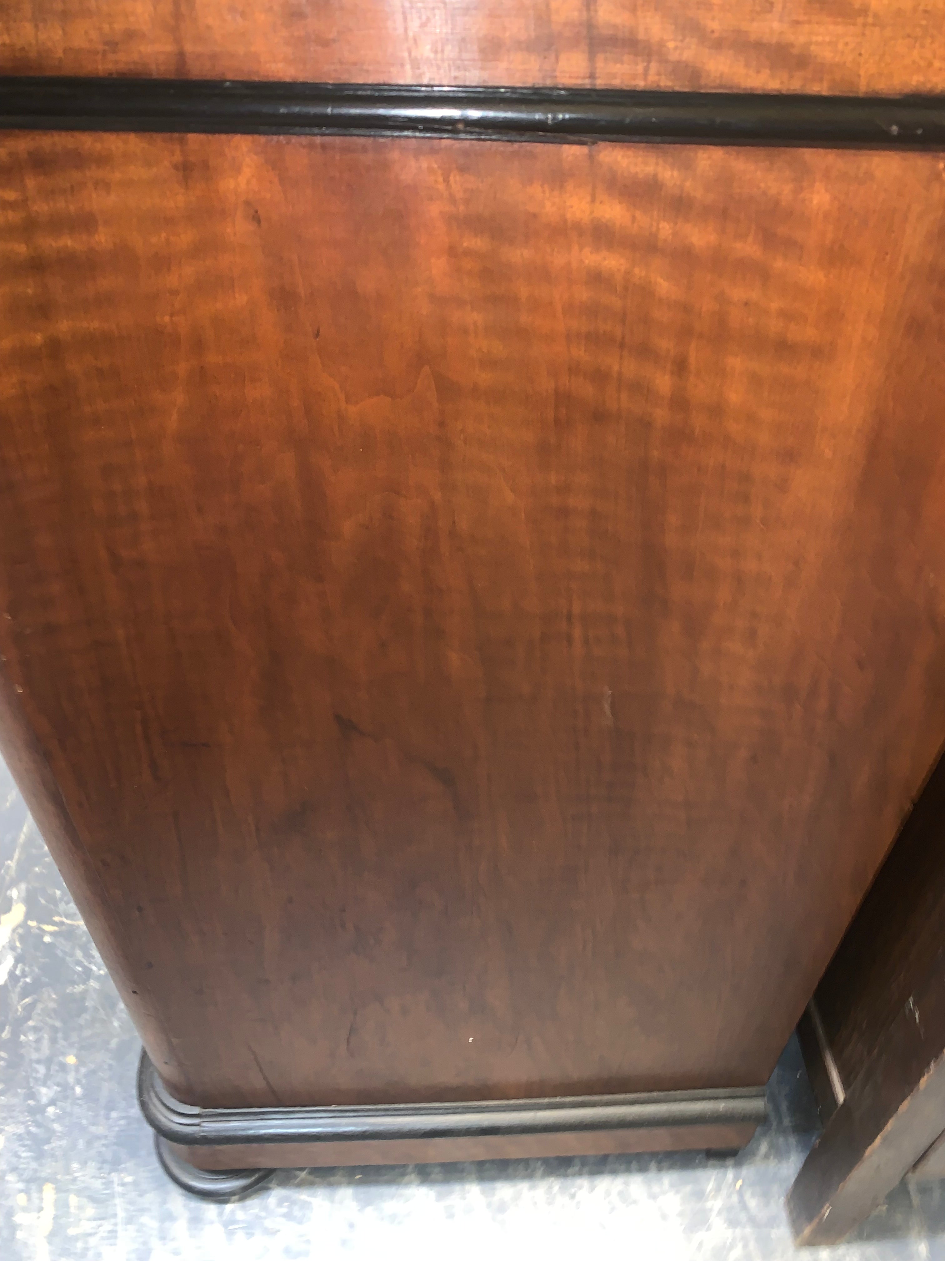 Antique French Walnut Cabinet missing glass pane