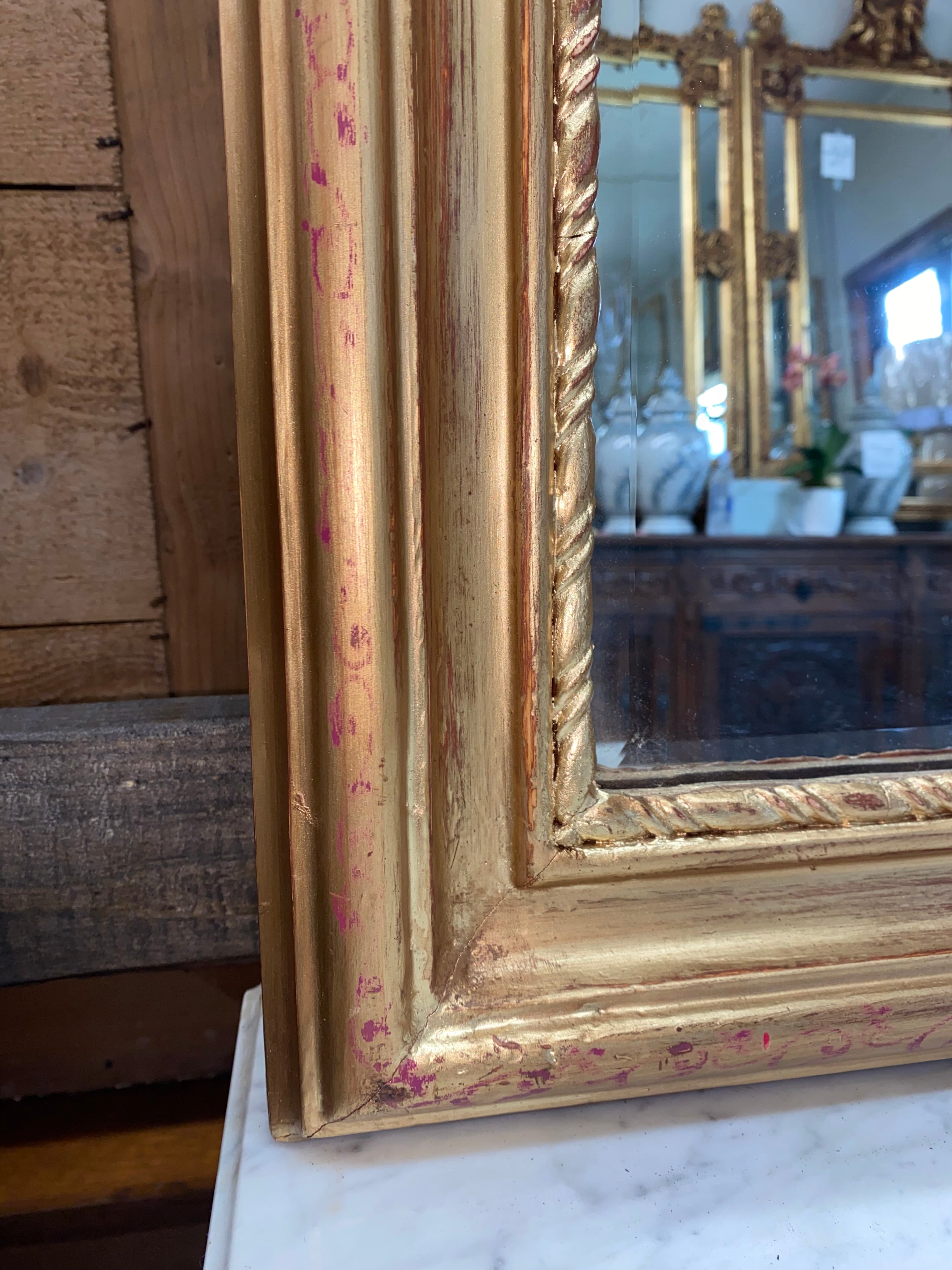 Reproduction Louis Philippe Style French Gilt Mirror