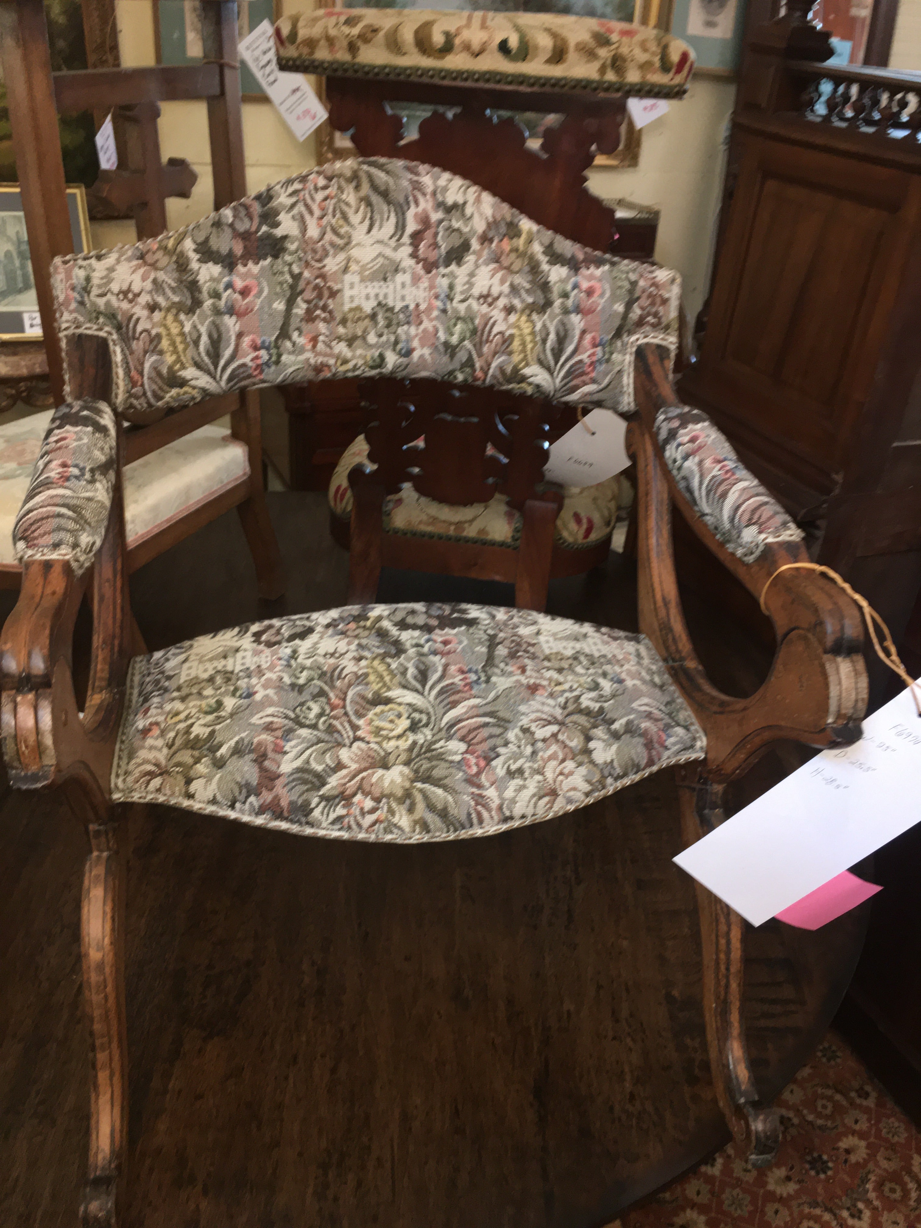 RARE French Walnut Multi Function Chair Flips Into Prayer Kneeler  c.1870s