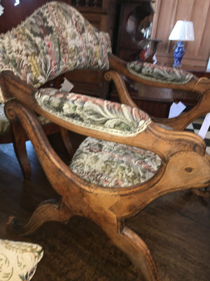 RARE French Walnut Multi Function Chair Flips Into Prayer Kneeler  c.1870s
