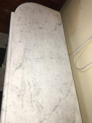 HARD TO FIND TALL CONSOLE TABLE MARBLE TOP FRENCH  c.1930s