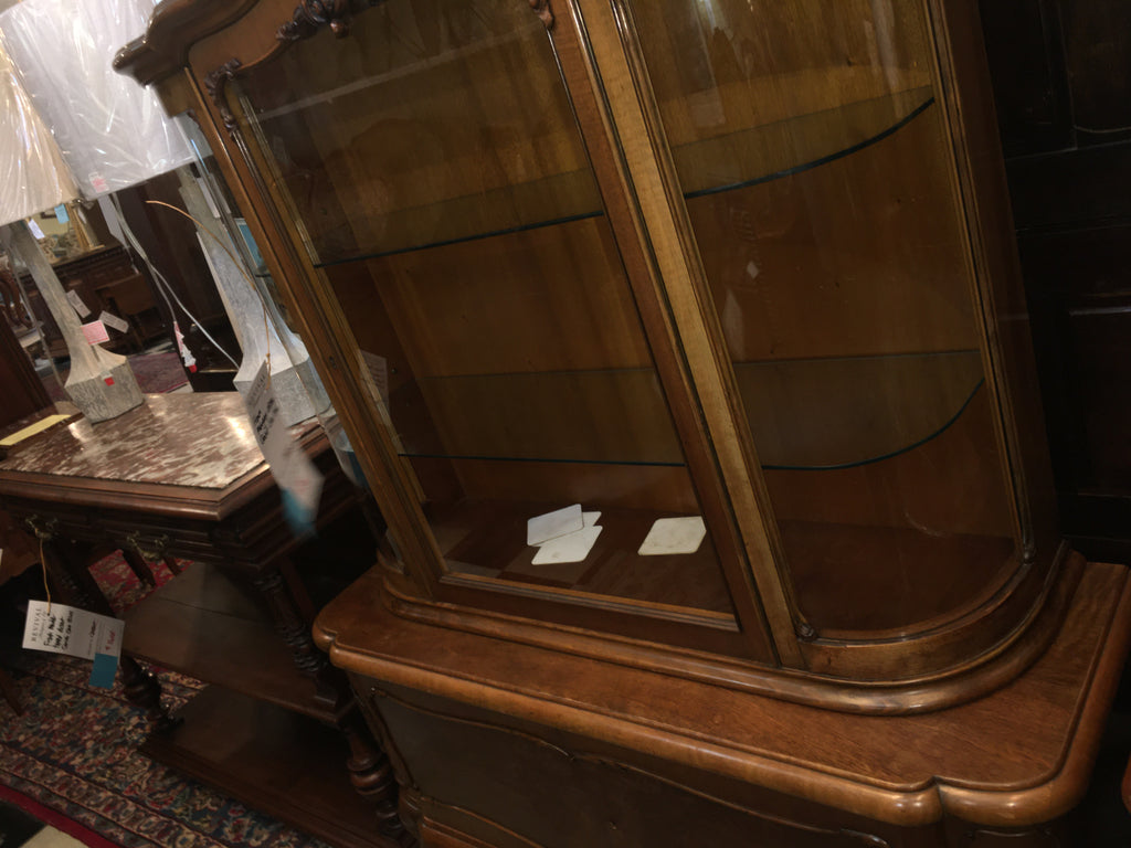 FRENCH MAHOGANY DISPLAY CABINET  c.1940s
