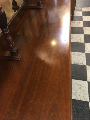 ENGLISH MAHOGANY MIRROR BACK SIDEBOARD  c.1920s