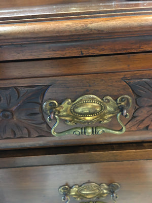 ENGLISH MAHOGANY MIRROR BACK SIDEBOARD  c.1920s